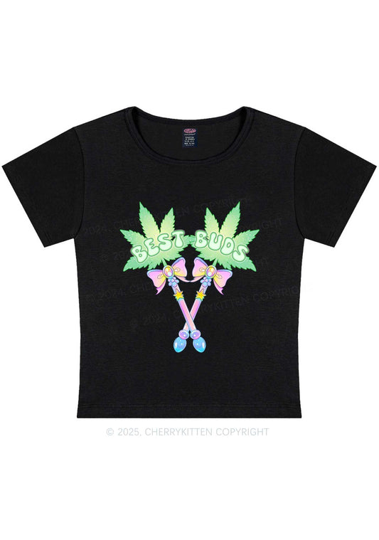 Best Buds Y2K Baby Tee Cherrykitten