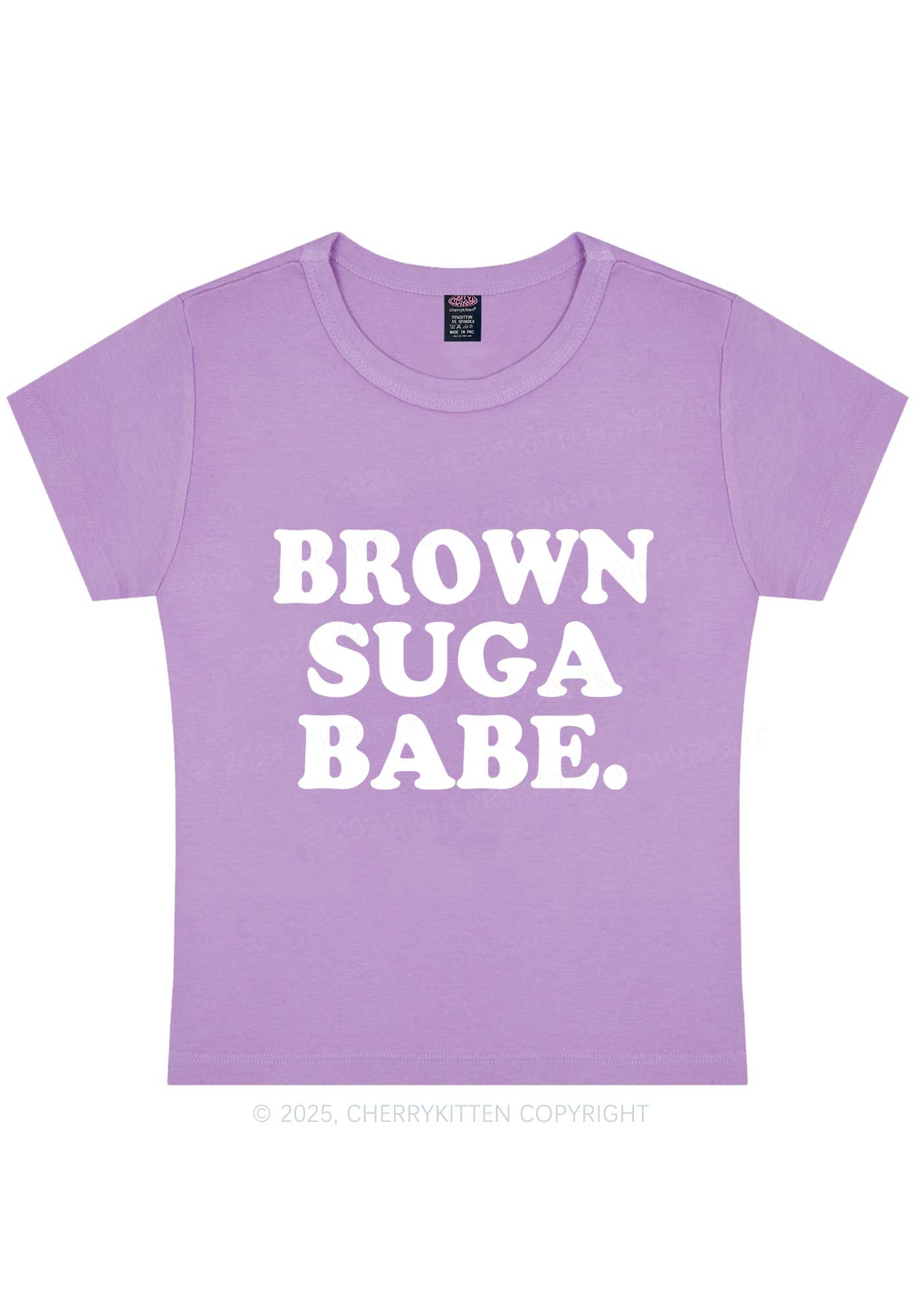 Brown Suga Babe Y2K Baby Tee Cherrykitten