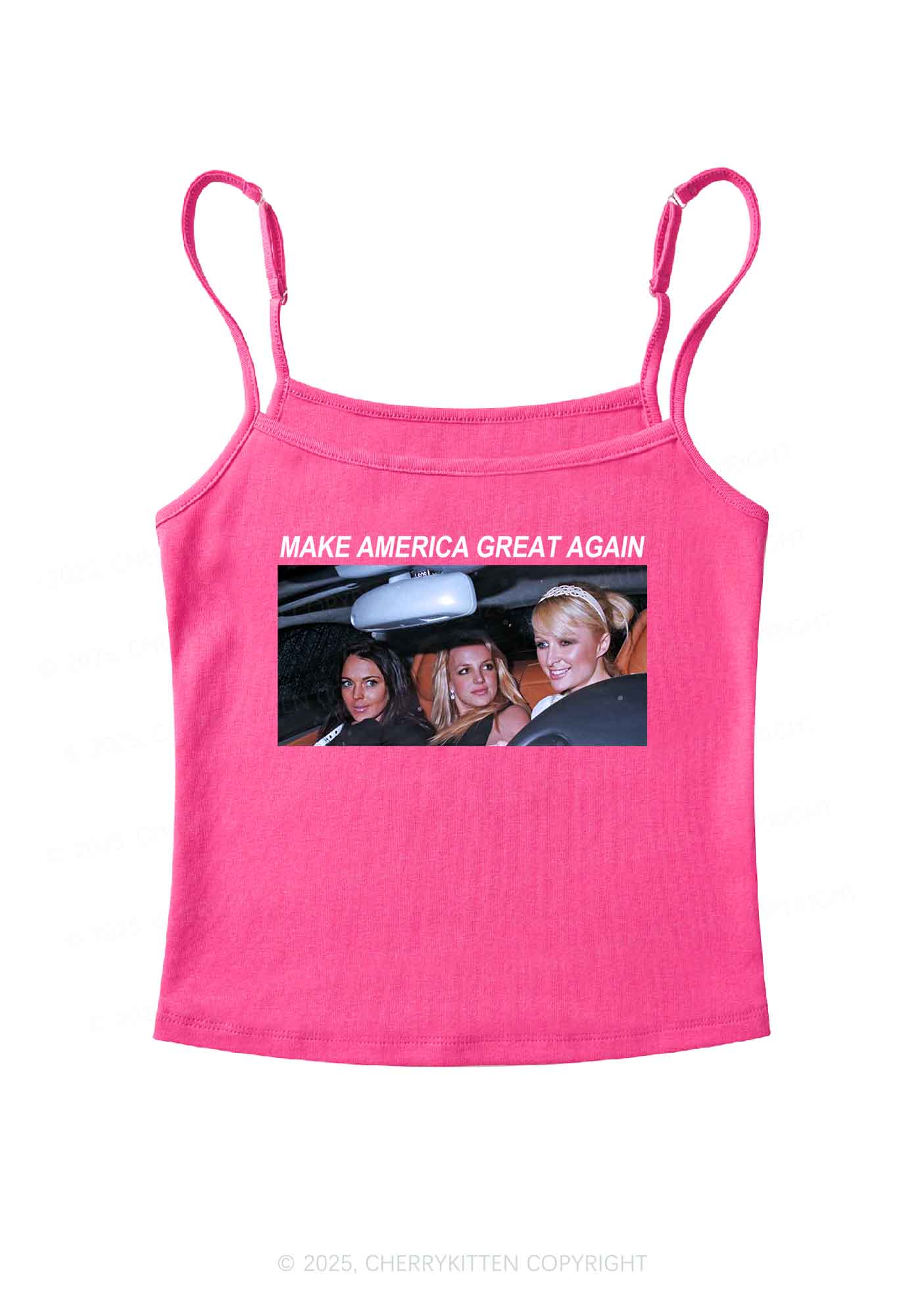 Make America Great Again Y2K Spaghetti Strap Cami Cherrykitten