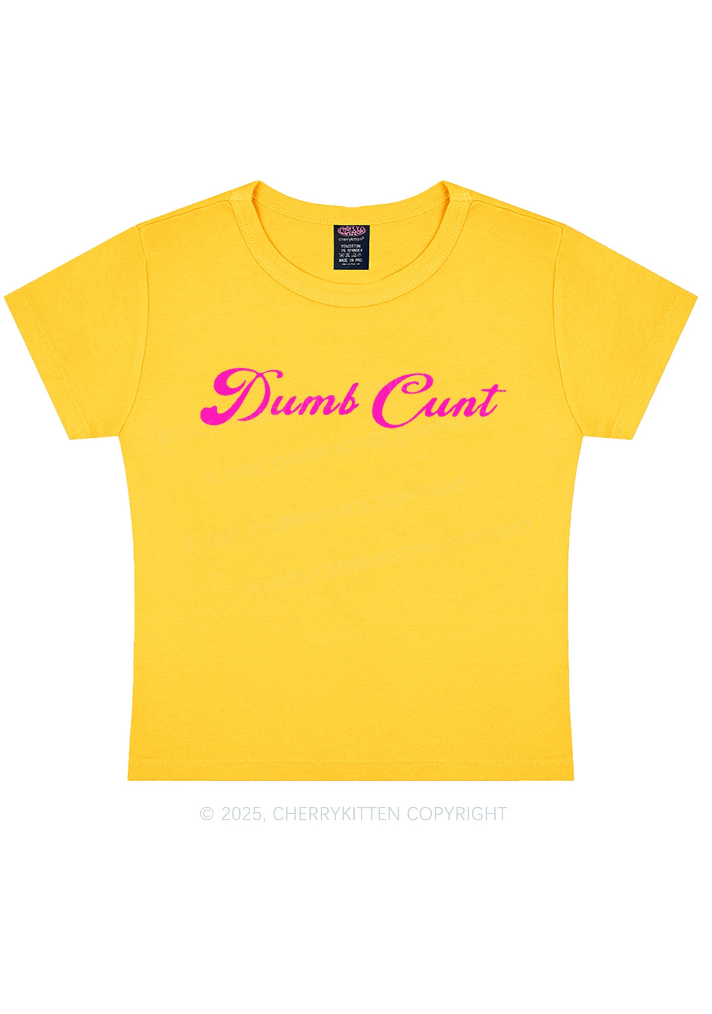 Dumb Cxxt Y2K Baby Tee Cherrykitten