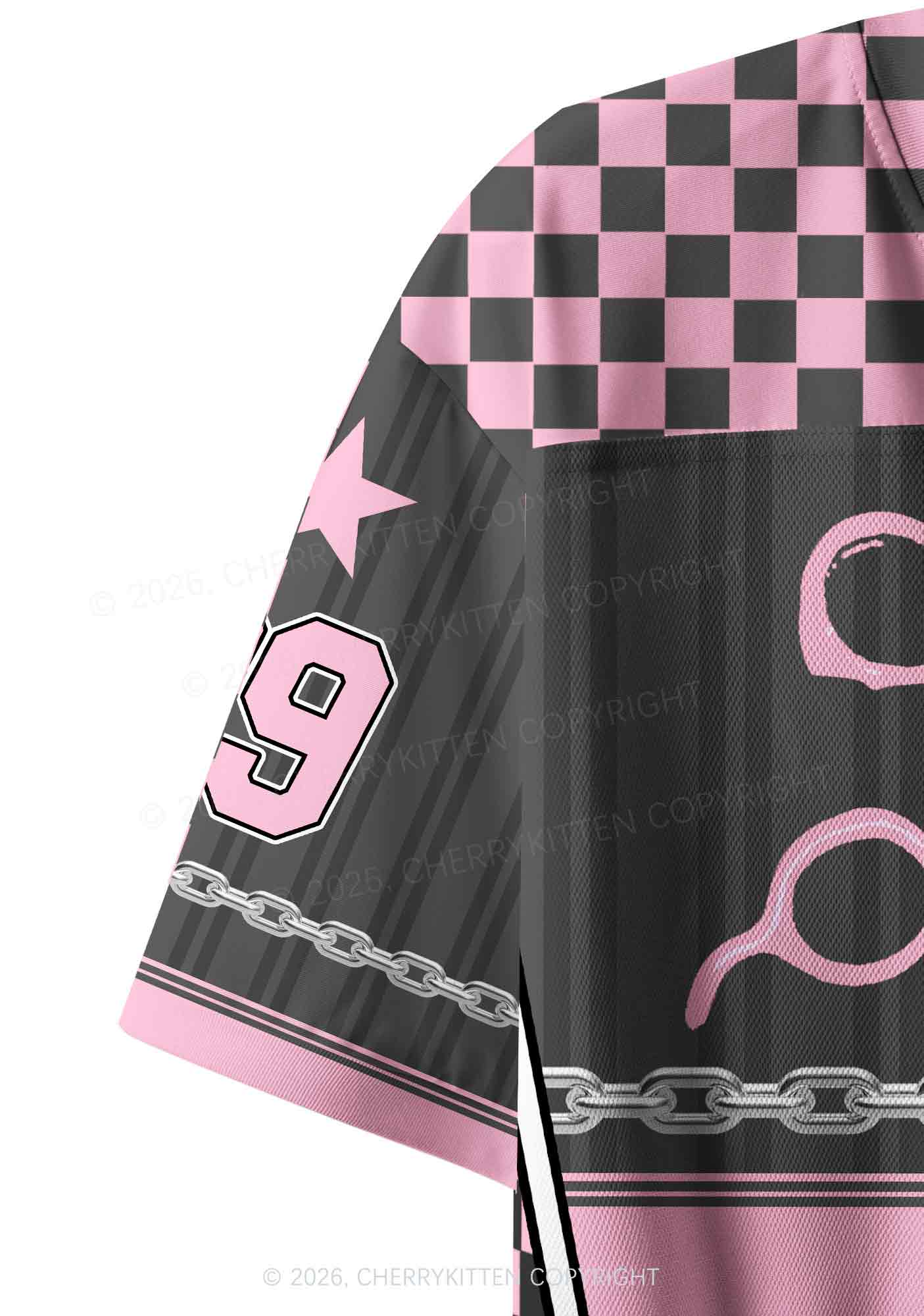 Lets Scissor Pride Y2K Crop Sport Jersey Shirts Cherrykitten