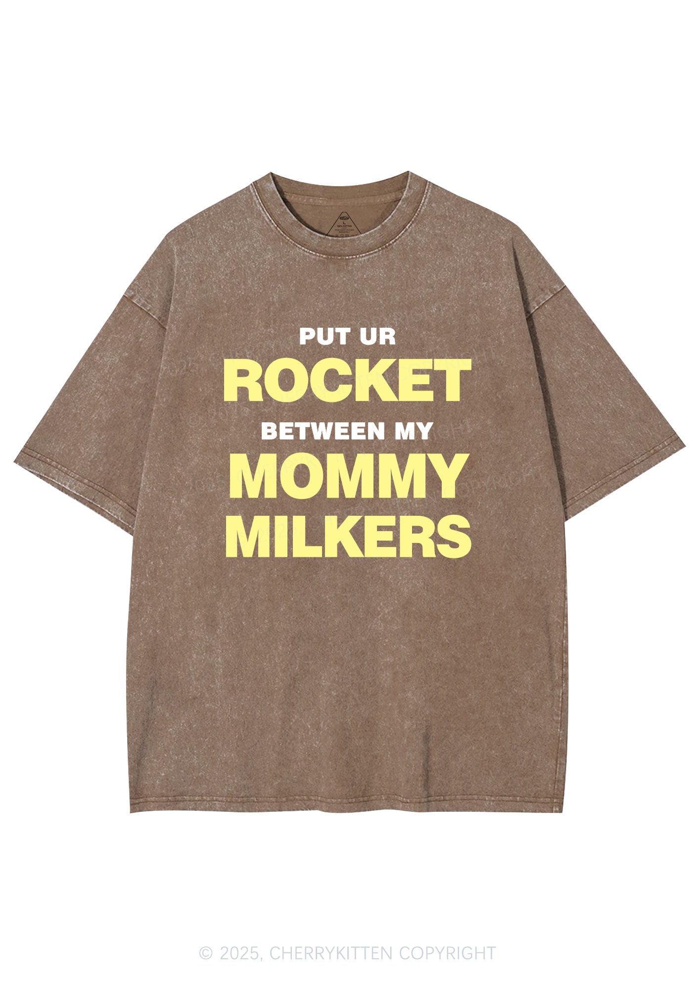Rocket Mommy Milkers Y2K Shirts Washed Tee Cherrykitten
