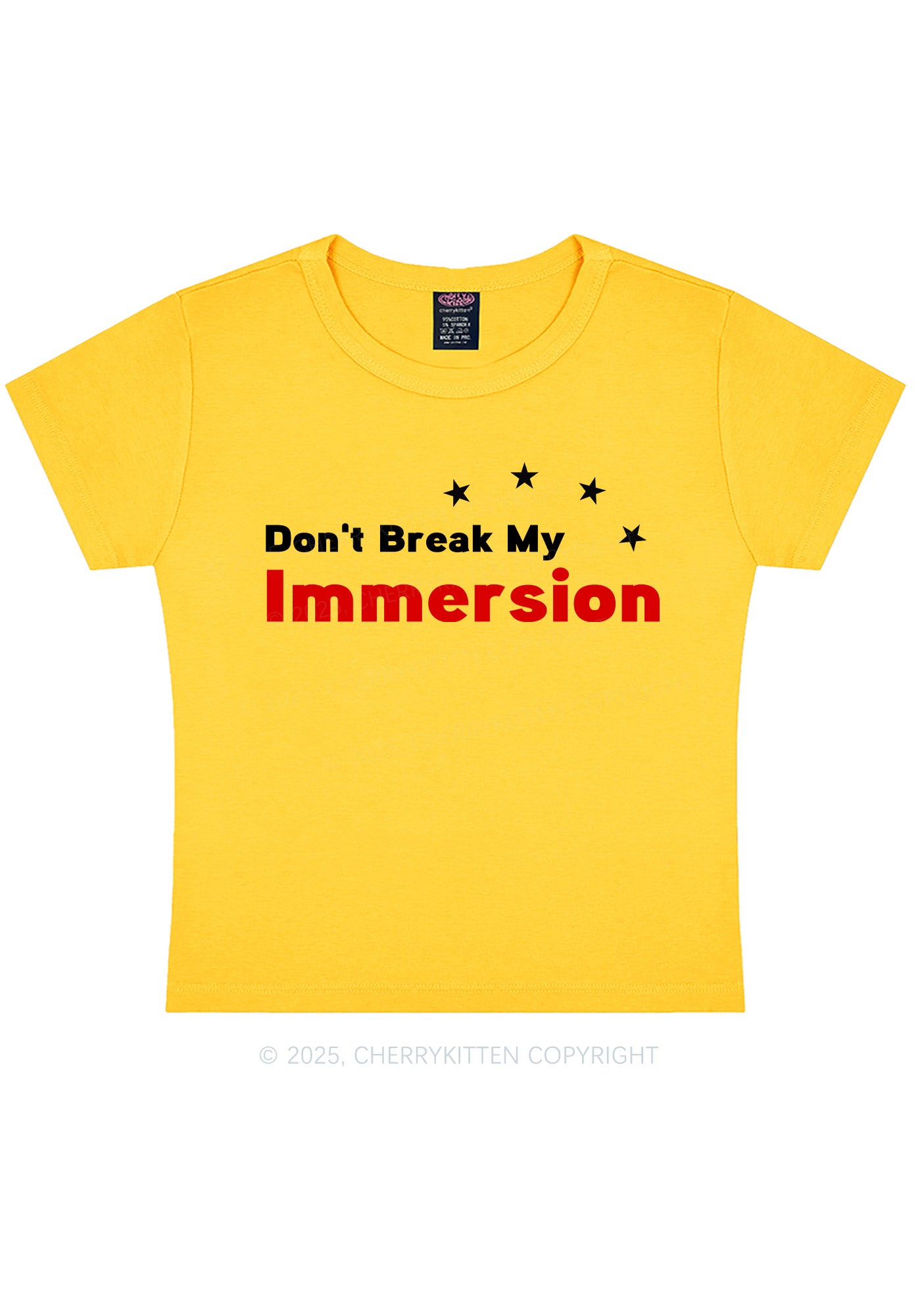 Dont Break My Immersion Y2K Baby Tee Cherrykitten