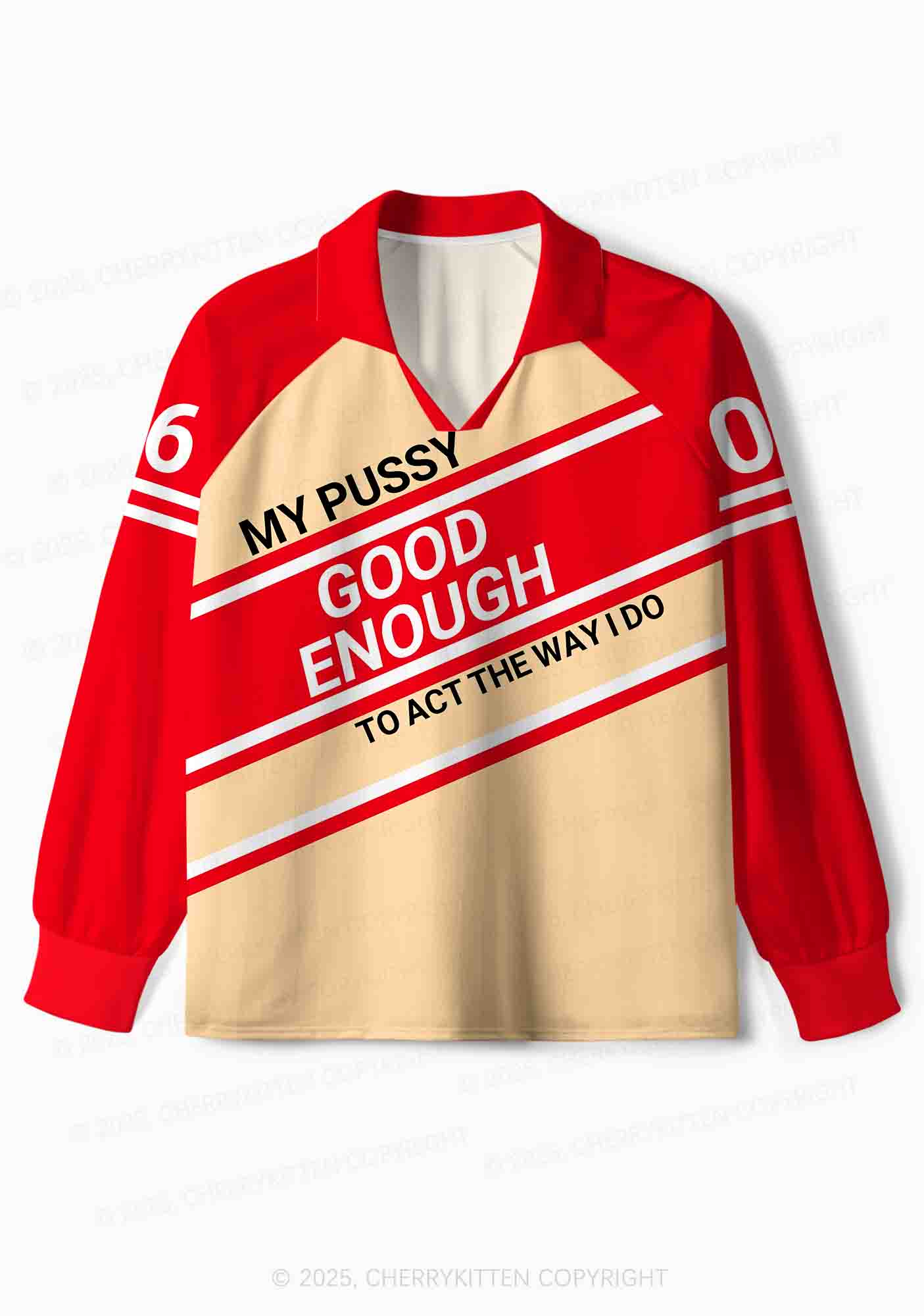 Custom Good Enough To Act Y2K Sport Long Sleeve Jersey Shirts Cherrykitten