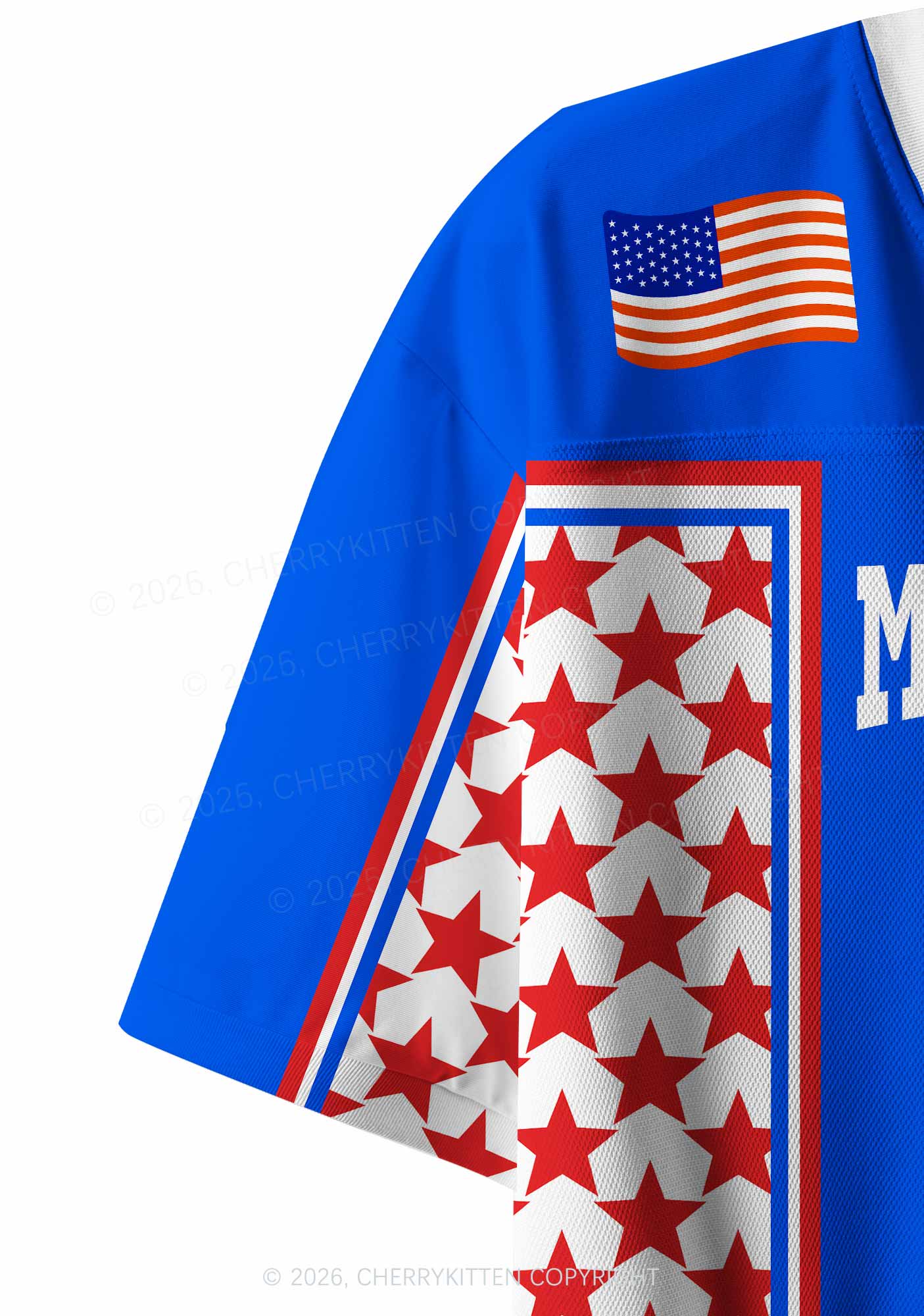 Blue Make America Gay Again Pride Y2K Crop Sport Jersey Shirts Cherrykitten