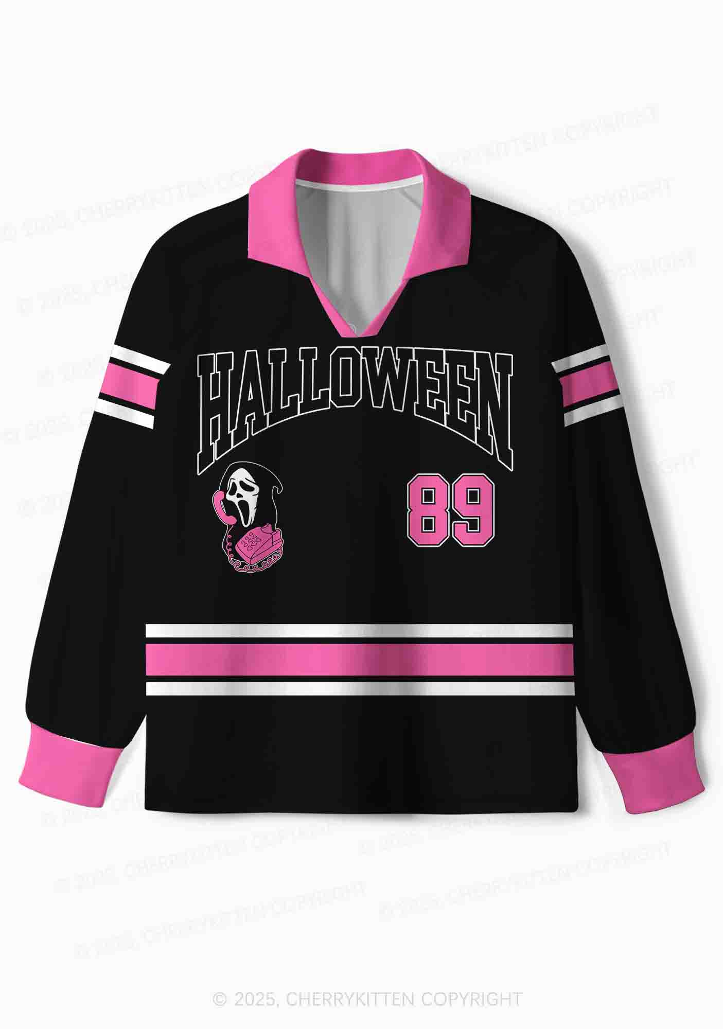Halloween Custom Horror Call Y2K Sport Long Sleeve Jersey Shirts Cherrykitten