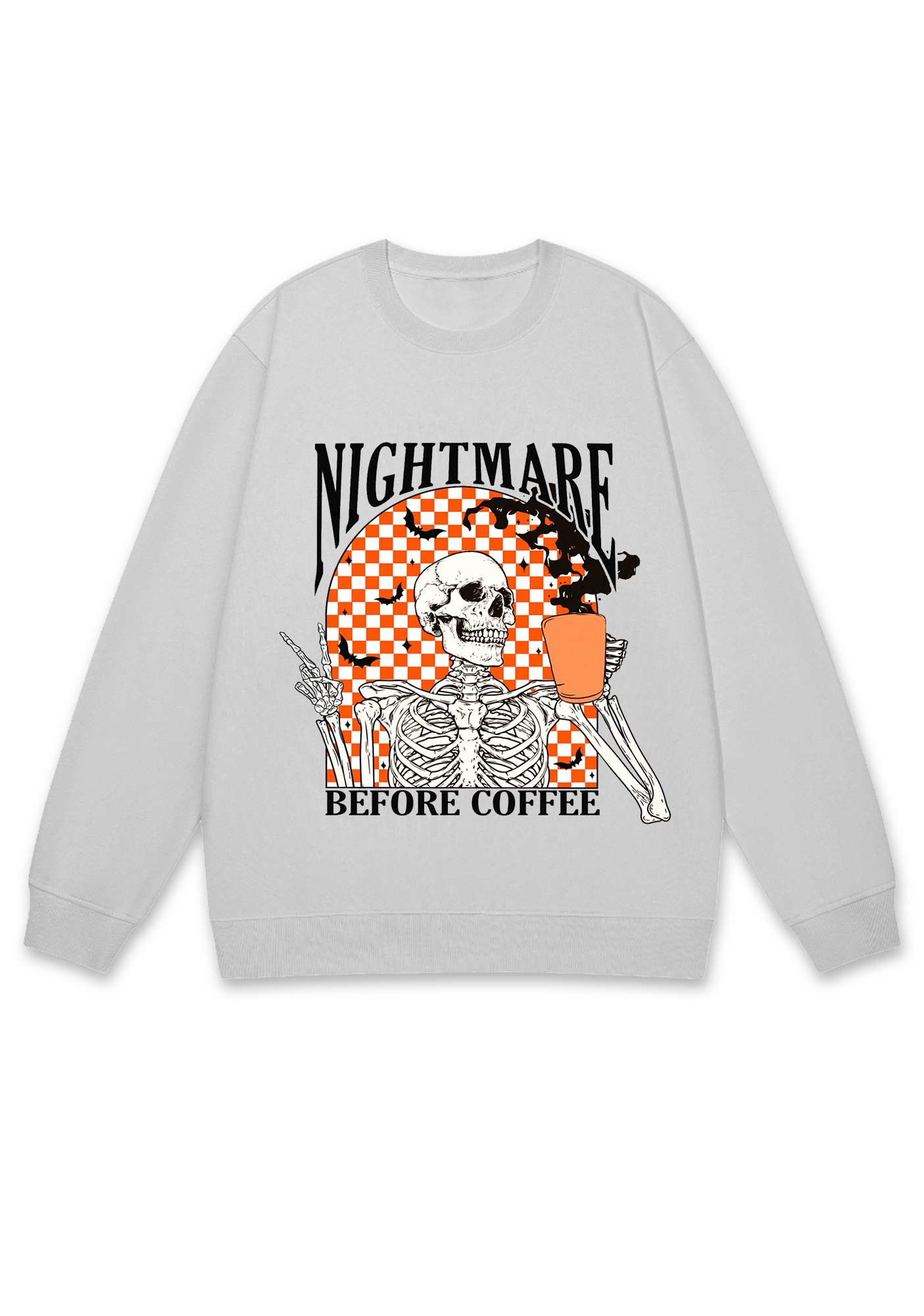 Halloween Nightmare Before Coffee Y2K Sweatshirt