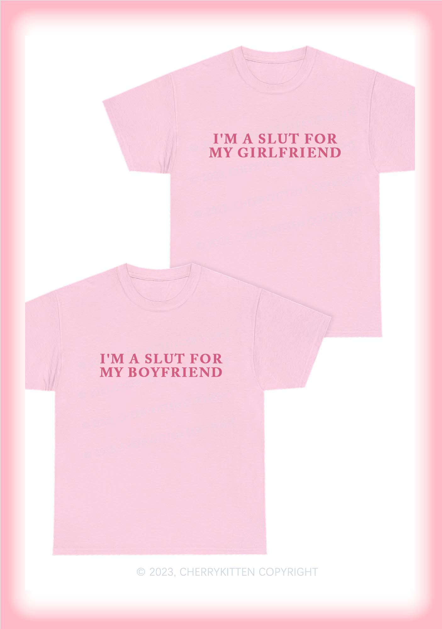 Slxt For My BF&GF Y2K Valentine's Day Chunky Shirt Cherrykitten