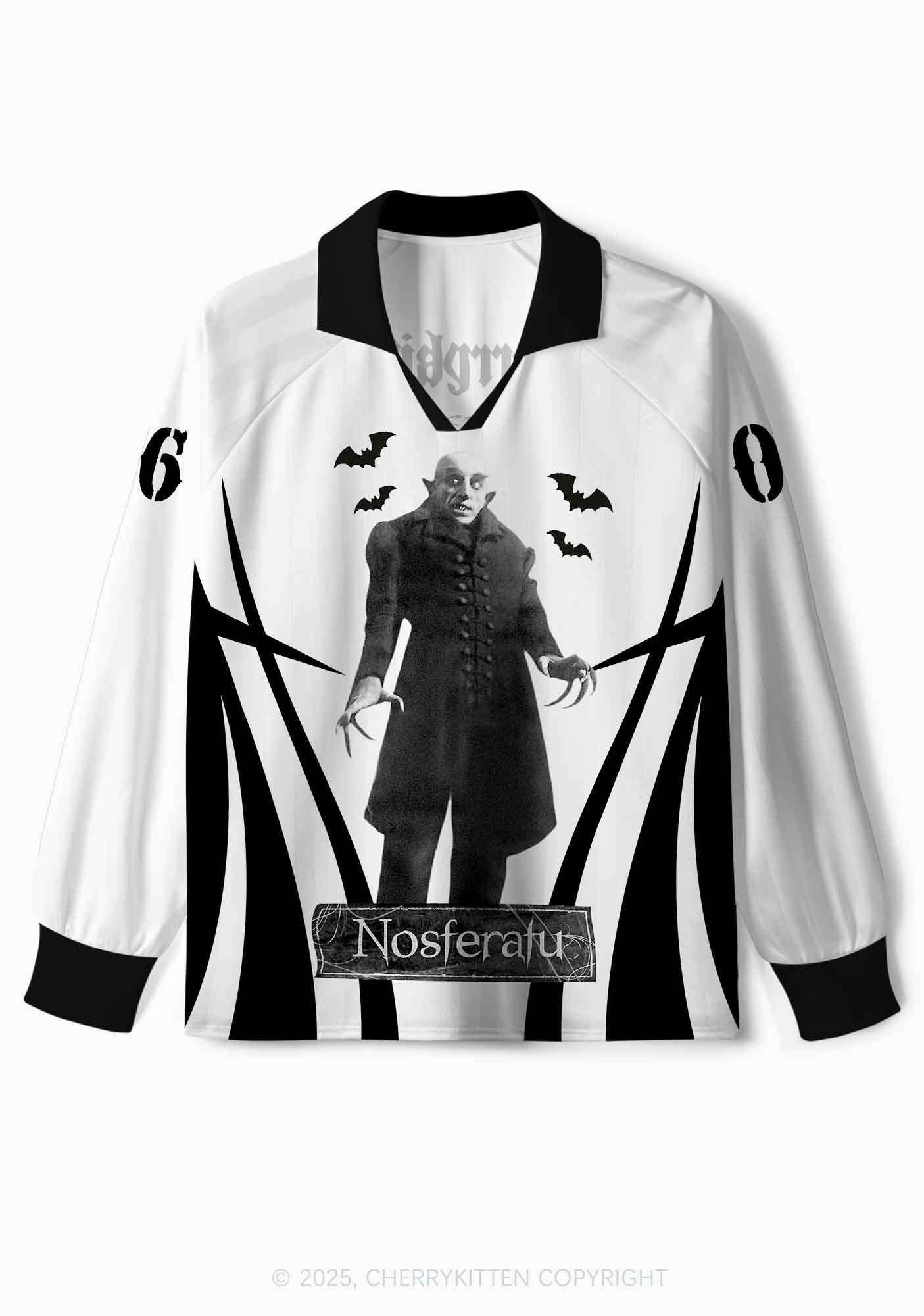 Halloween Custom Bat Monster Y2K Long Sleeve Sport Jersey Shirts Cherrykitten