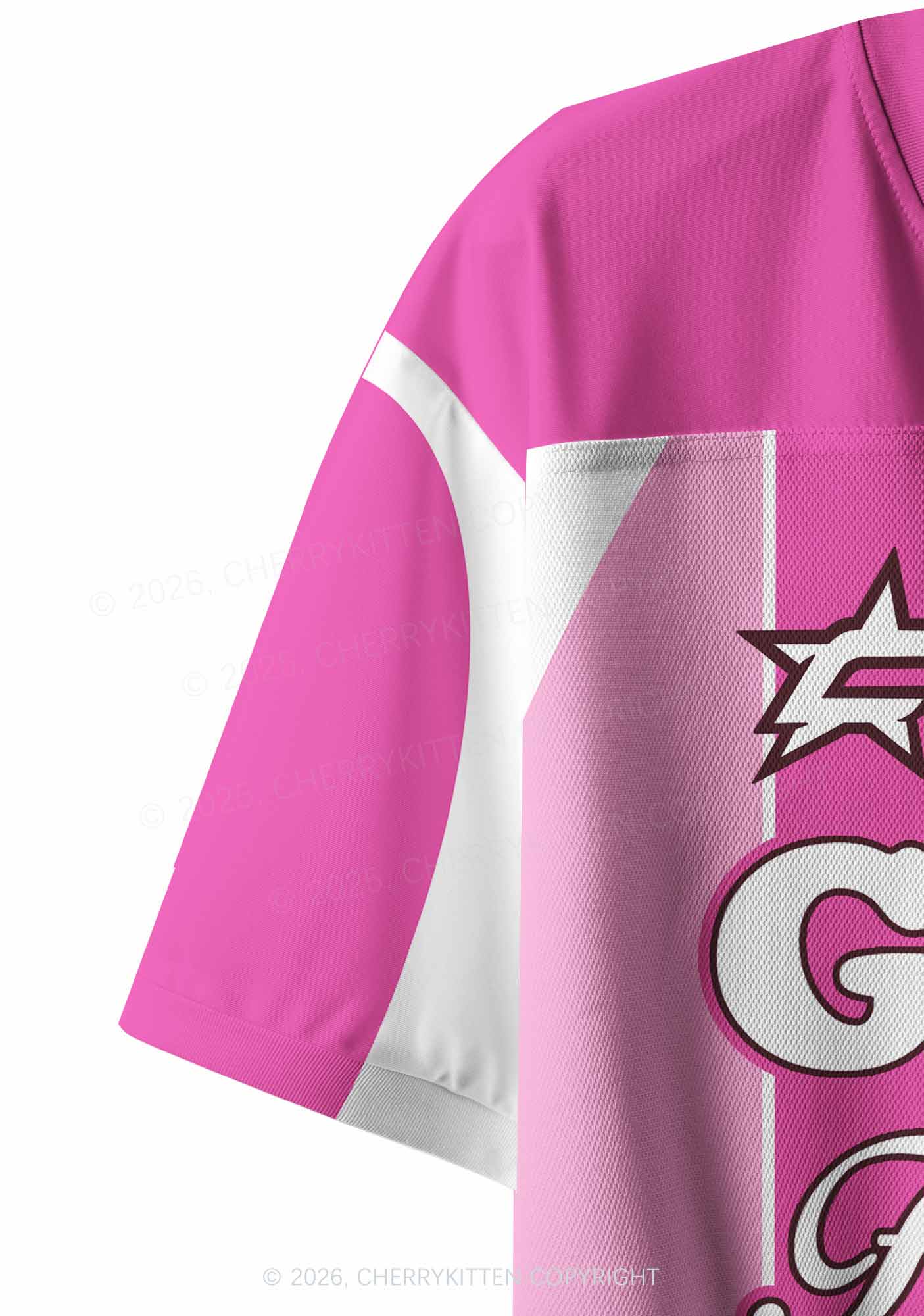 Hot Pink Gods Favorite Lesbian Pride Y2K Crop Sport Jersey Shirts Cherrykitten