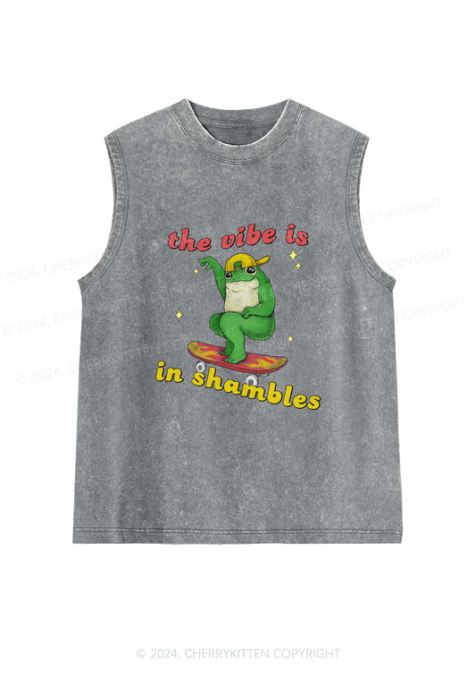 Shambles Vibe Y2K Washed Tank Cherrykitten