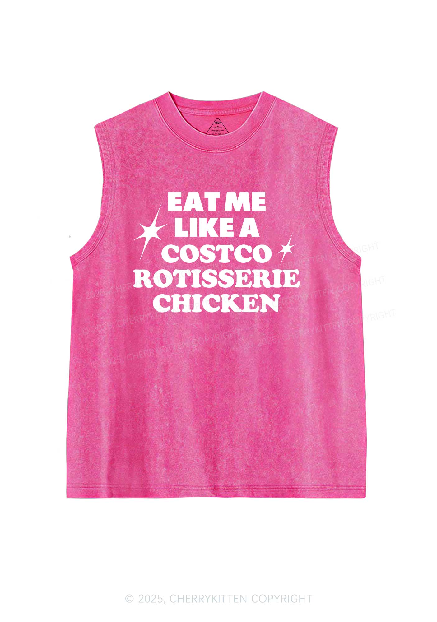 Eat Me Like Chicken Y2K Washed Muscle Tank Cherrykitten