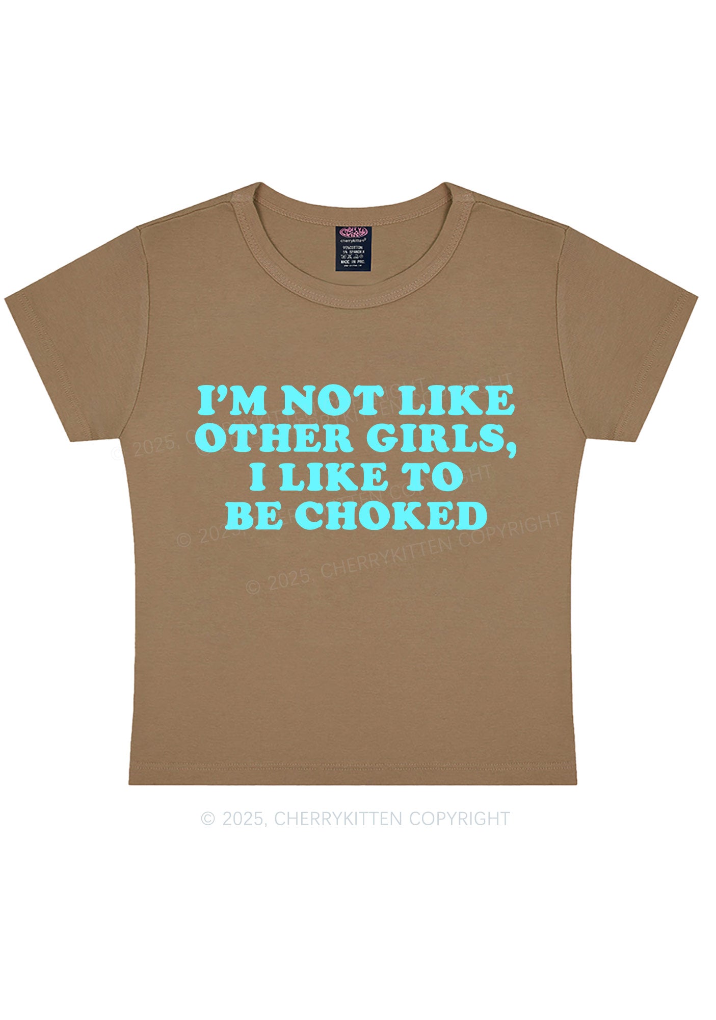 I Like To Be Choked Y2K Baby Tee Cherrykitten