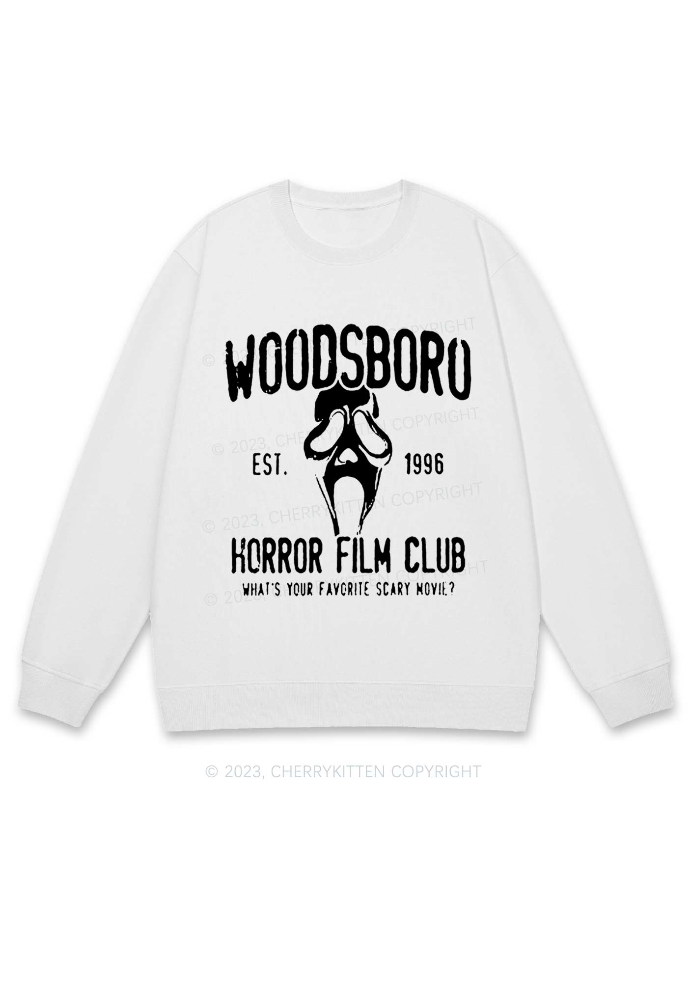 Horror Film Club Halloween Y2K Sweatshirt Cherrykitten