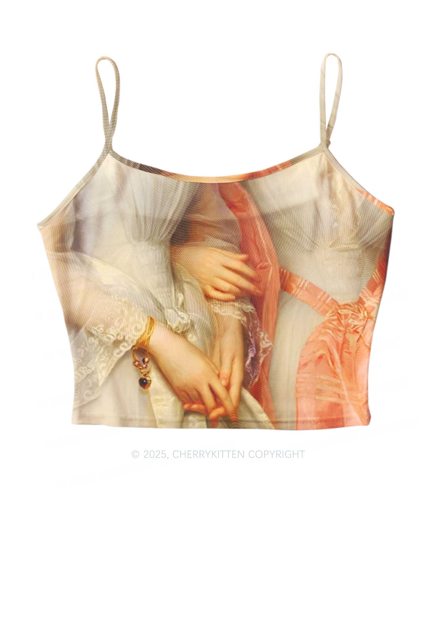 Sapphic Hands Pride Y2K Mesh Cami Tank Cherrykitten