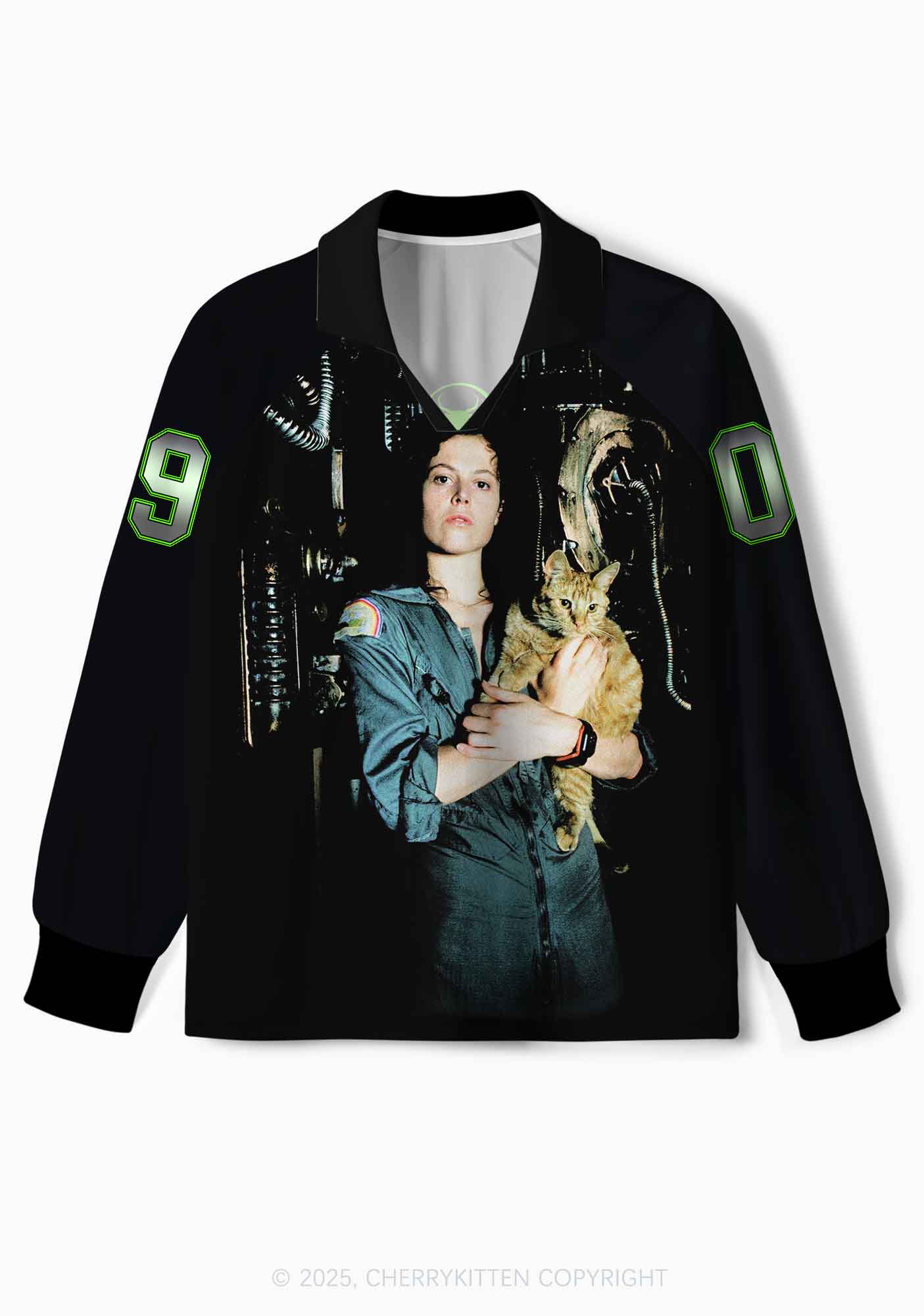 Custom Kitten And Girl Y2K Long Sleeve Sport Jersey Shirts Cherrykitten