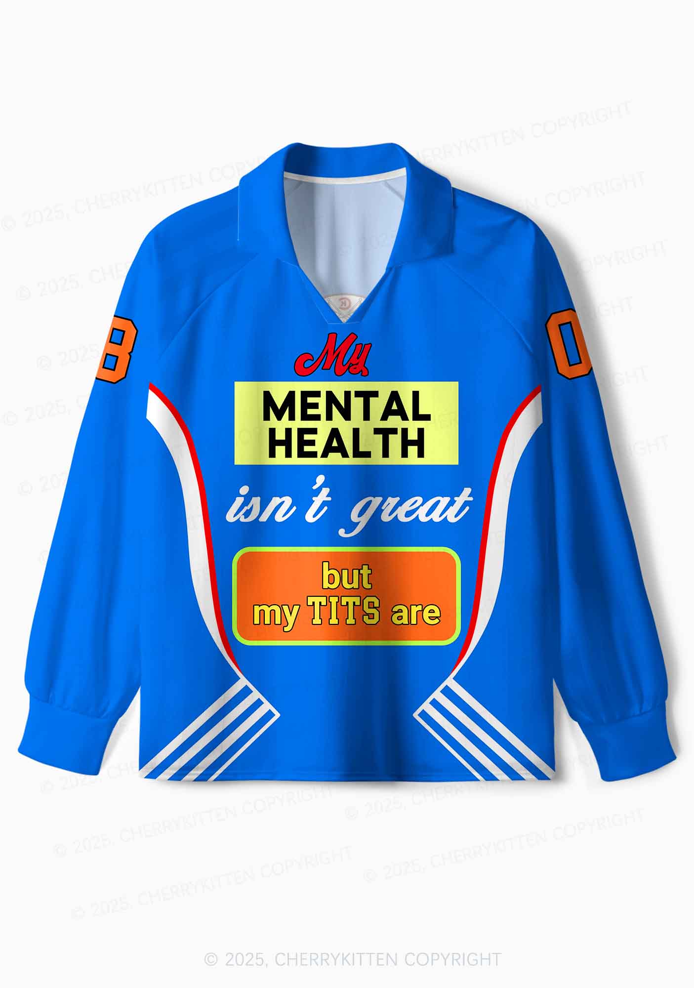 Custom My Mental Health Isnt Great Y2K Sport Long Sleeve Jersey Shirts Cherrykitten