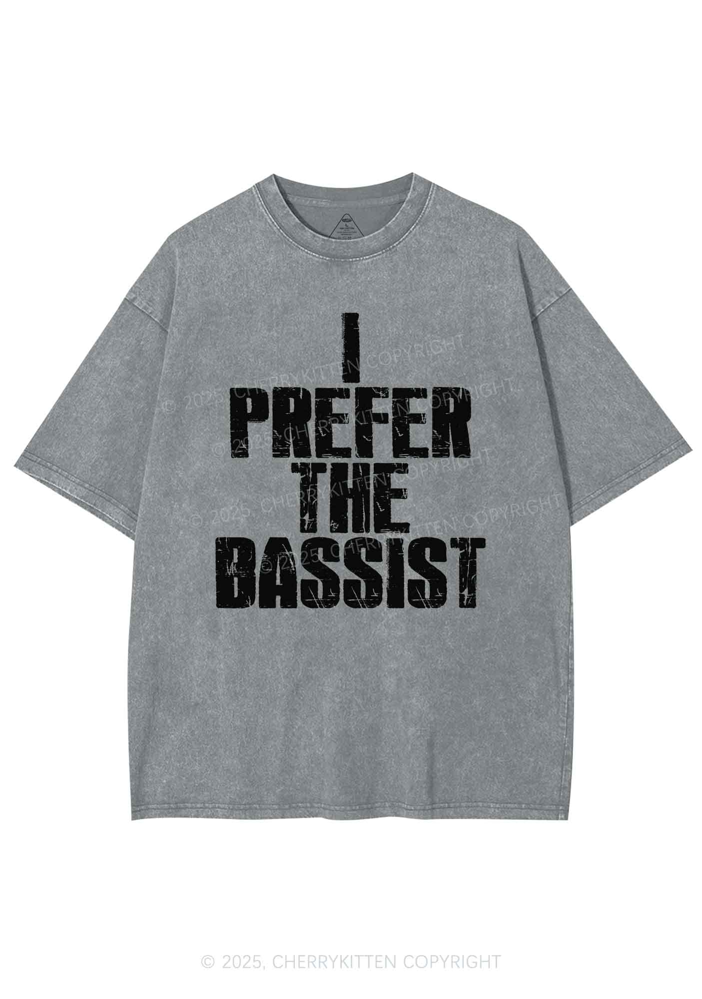 I Prefer The Bassist Y2K Shirts Washed Tee Cherrykitten
