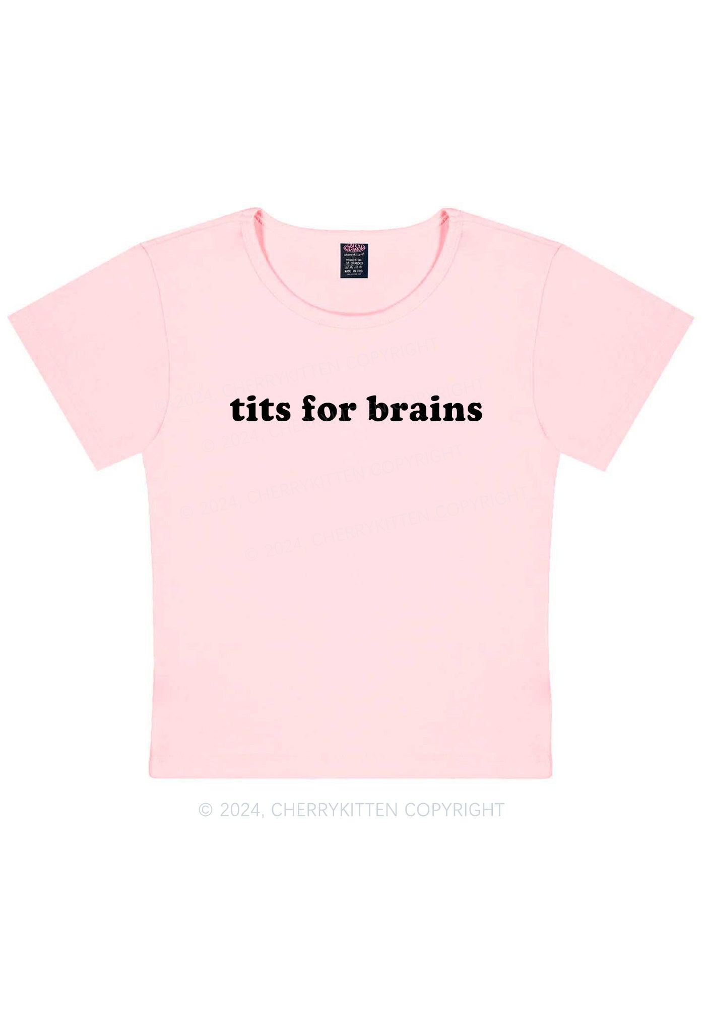 Txts For Brains Y2K Baby Tee Cherrykitten