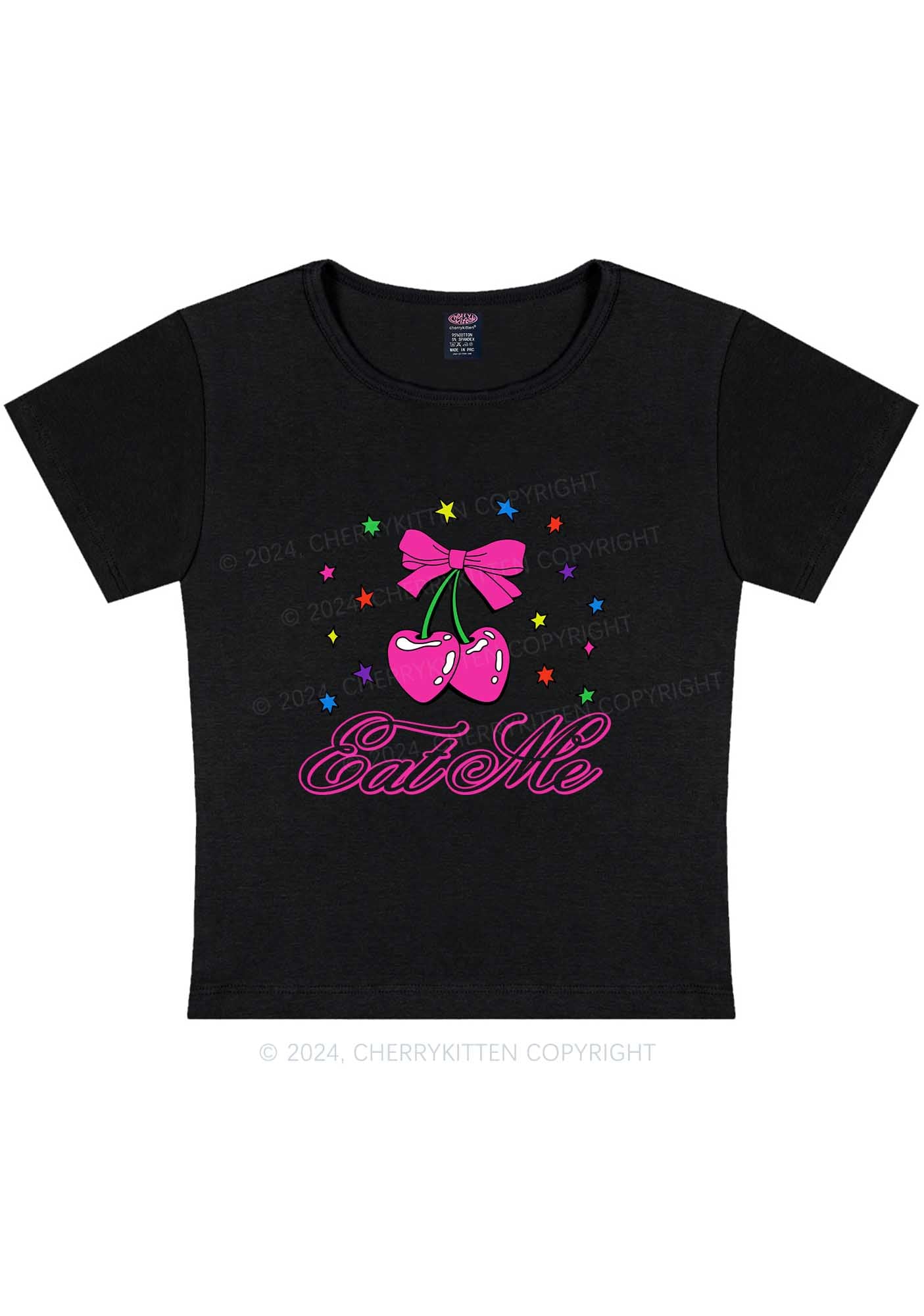 Eat Me Cherry Y2K Baby Tee Cherrykitten