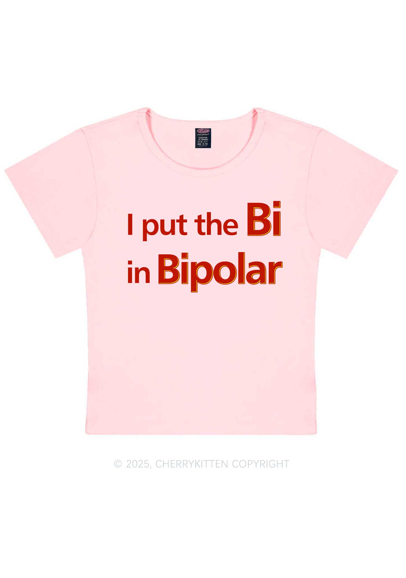 Bi In Bipolar Y2K Baby Tee Cherrykitten