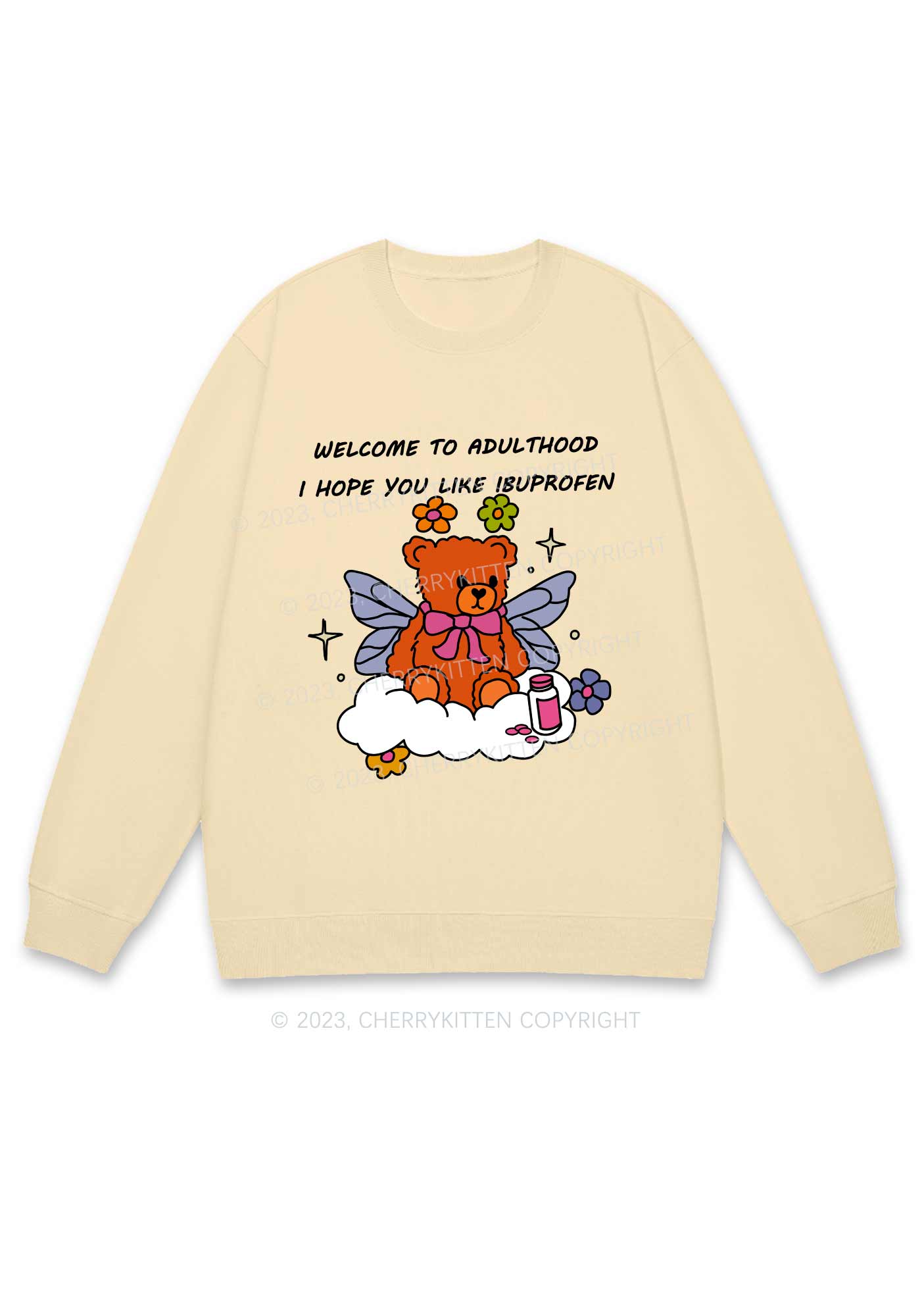 Welcome To Adulthood Y2K Sweatshirt Cherrykitten