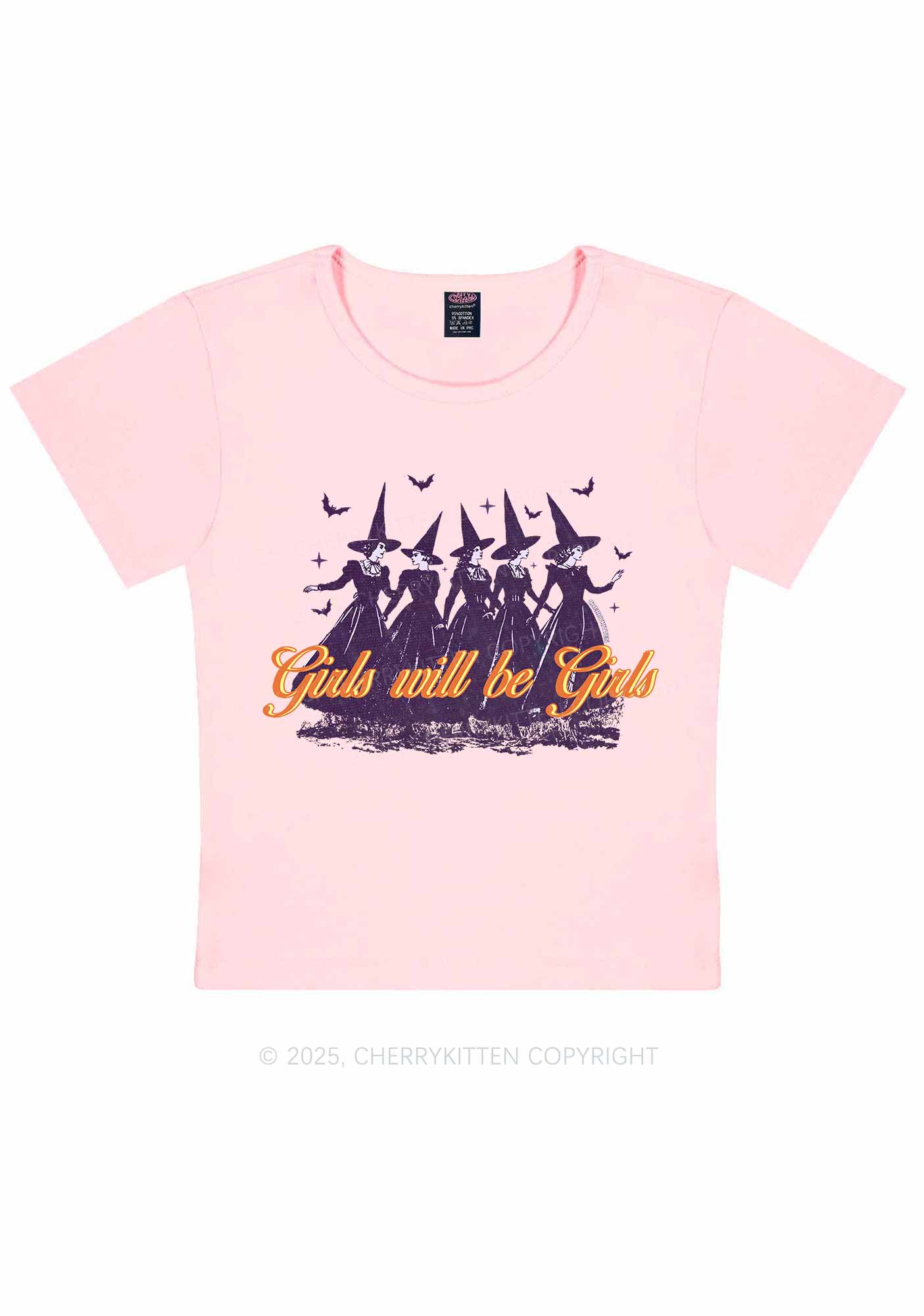 Halloween Witches Will Be Witches Y2K Baby Tee Cherrykitten