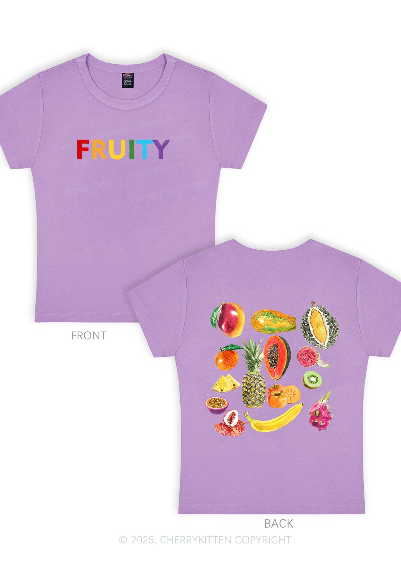 Fruity Two Sides Pride Y2K Baby Tee Cherrykitten