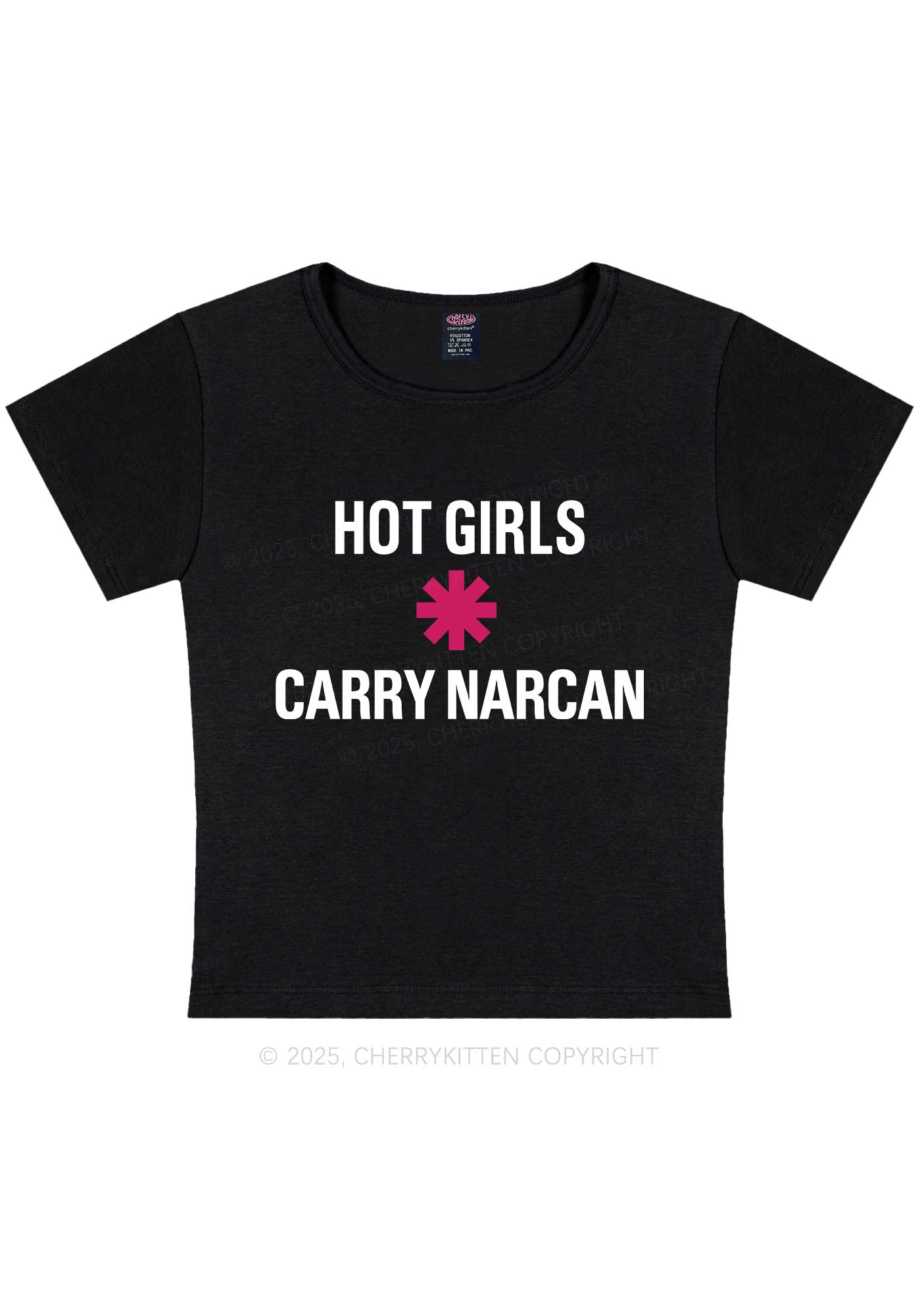 Hot Girls Carry Nxrcan Y2K Baby Tee Cherrykitten