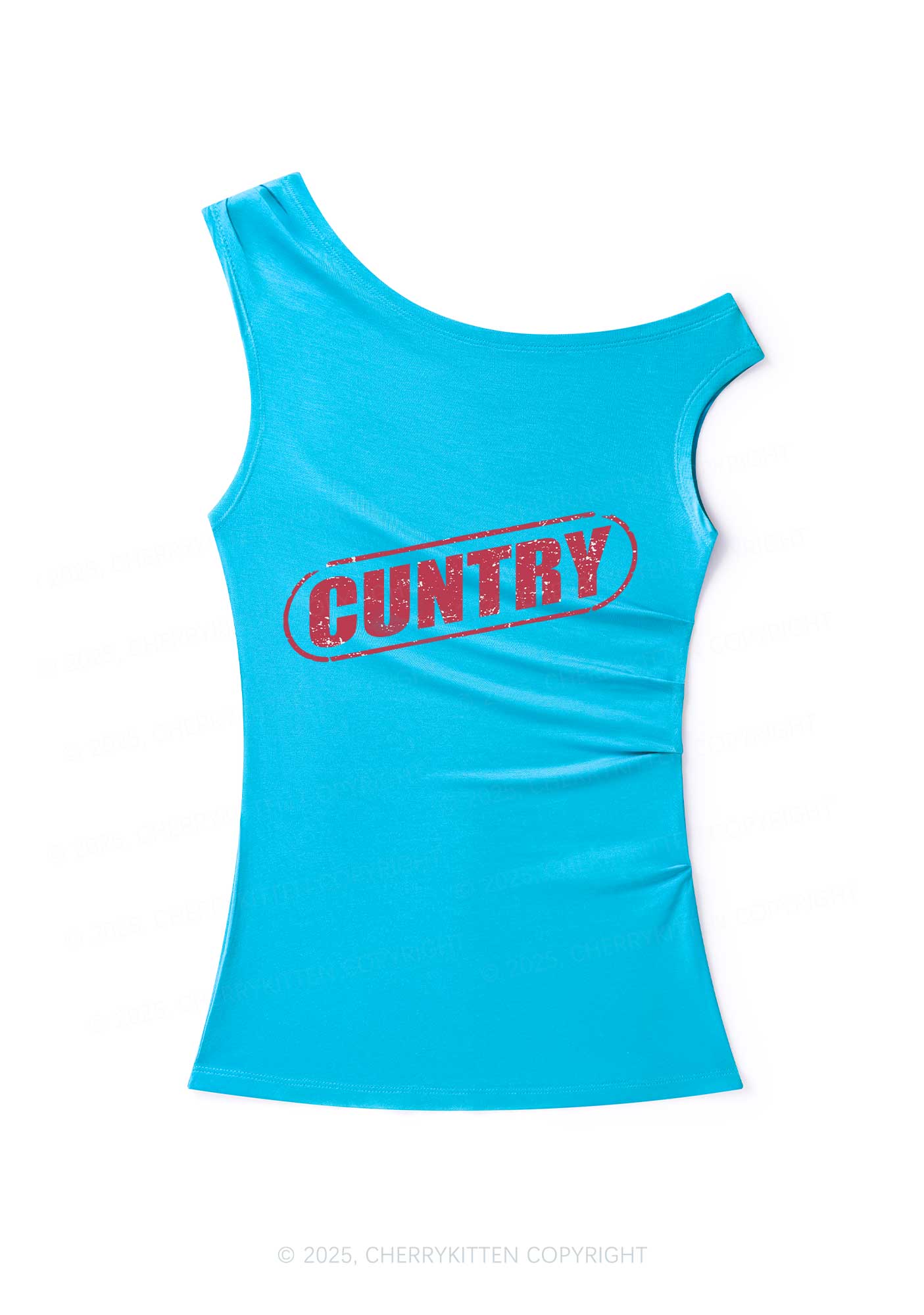 Cuntry Y2K Off Shoulder Tank Top Cherrykitten