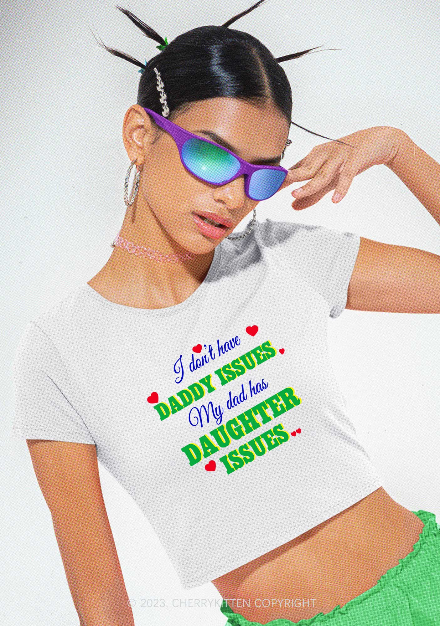 Daddy Issues Y2K Baby Tee Cherrykitten