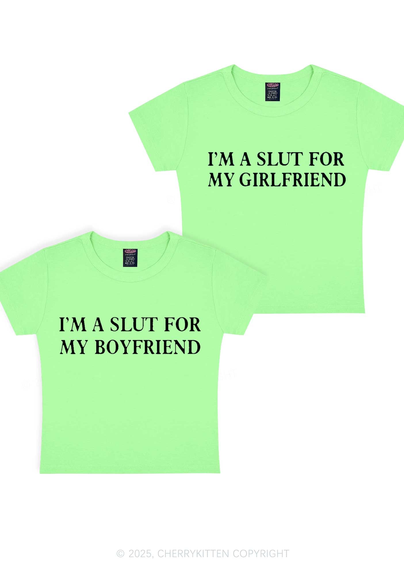 Slxt For My GF BF Y2K Valentine's Day Baby Tee Cherrykitten
