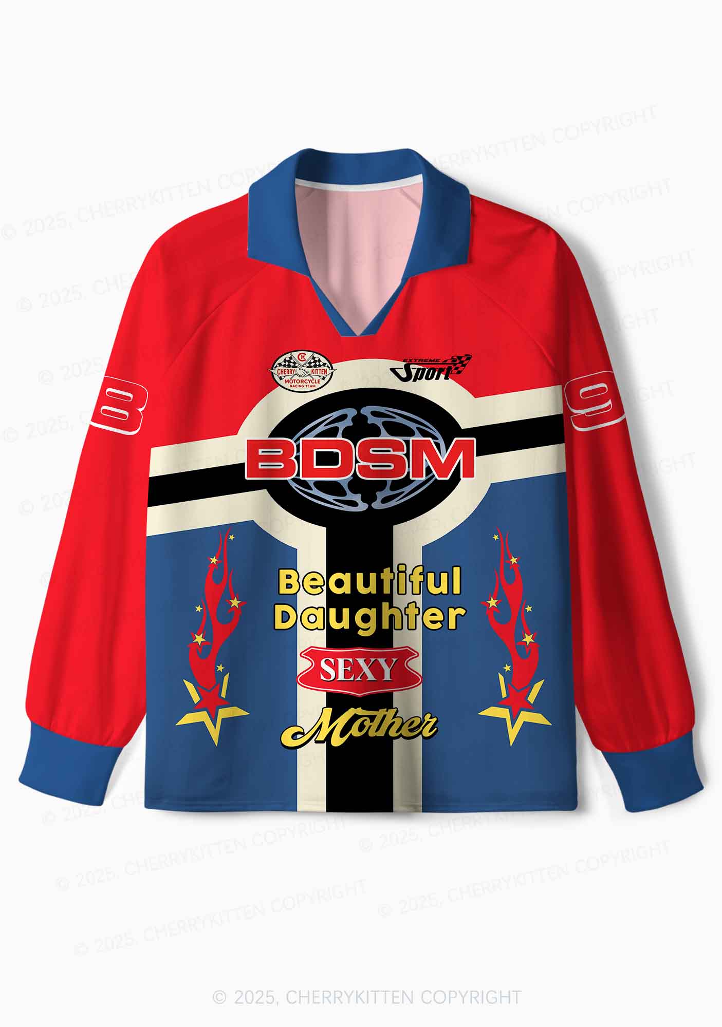 Custom BDSM Daughter Mother Y2K Sport Long Sleeve Jersey Shirts Cherrykitten