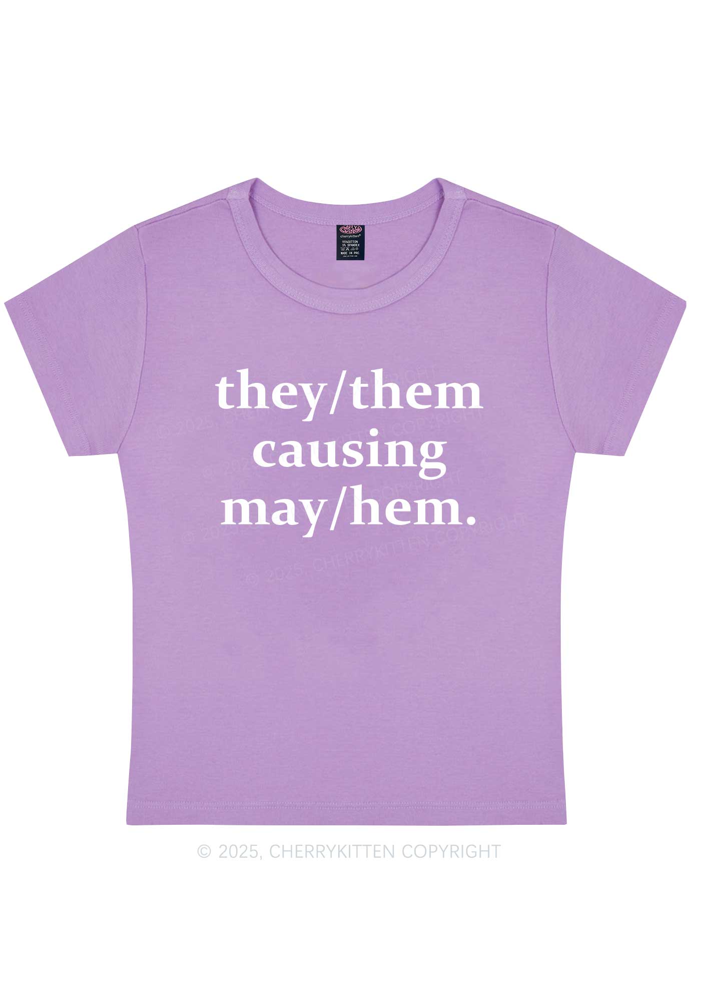 They Causing May Pride Y2K Baby Tee Cherrykitten