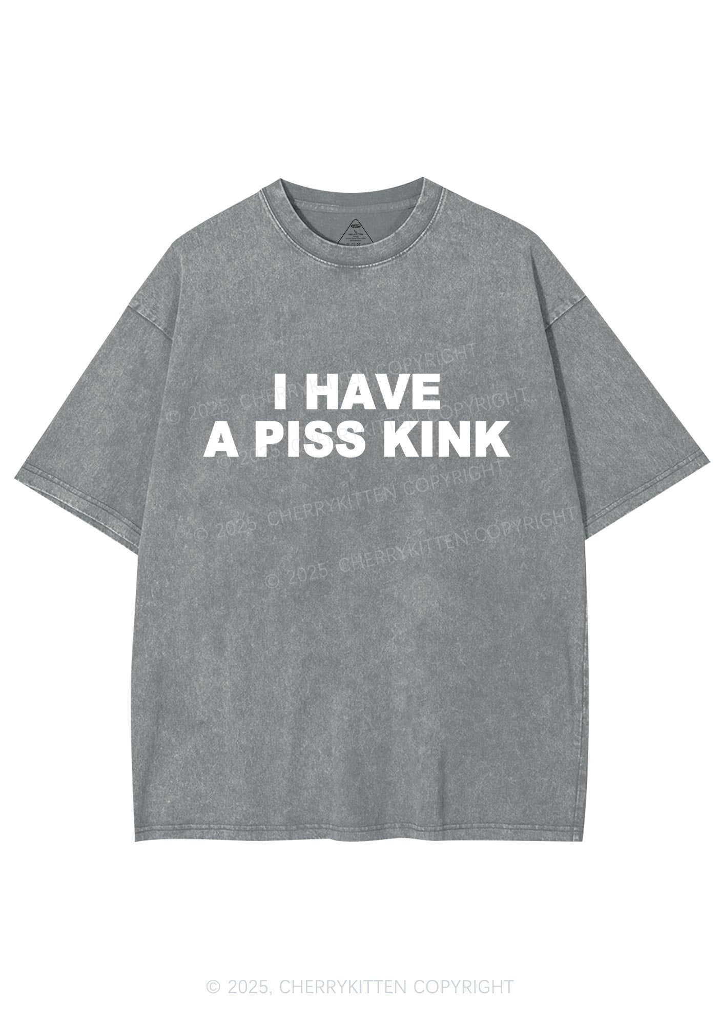 Piss Kink Y2K Shirts Washed Tee Cherrykitten