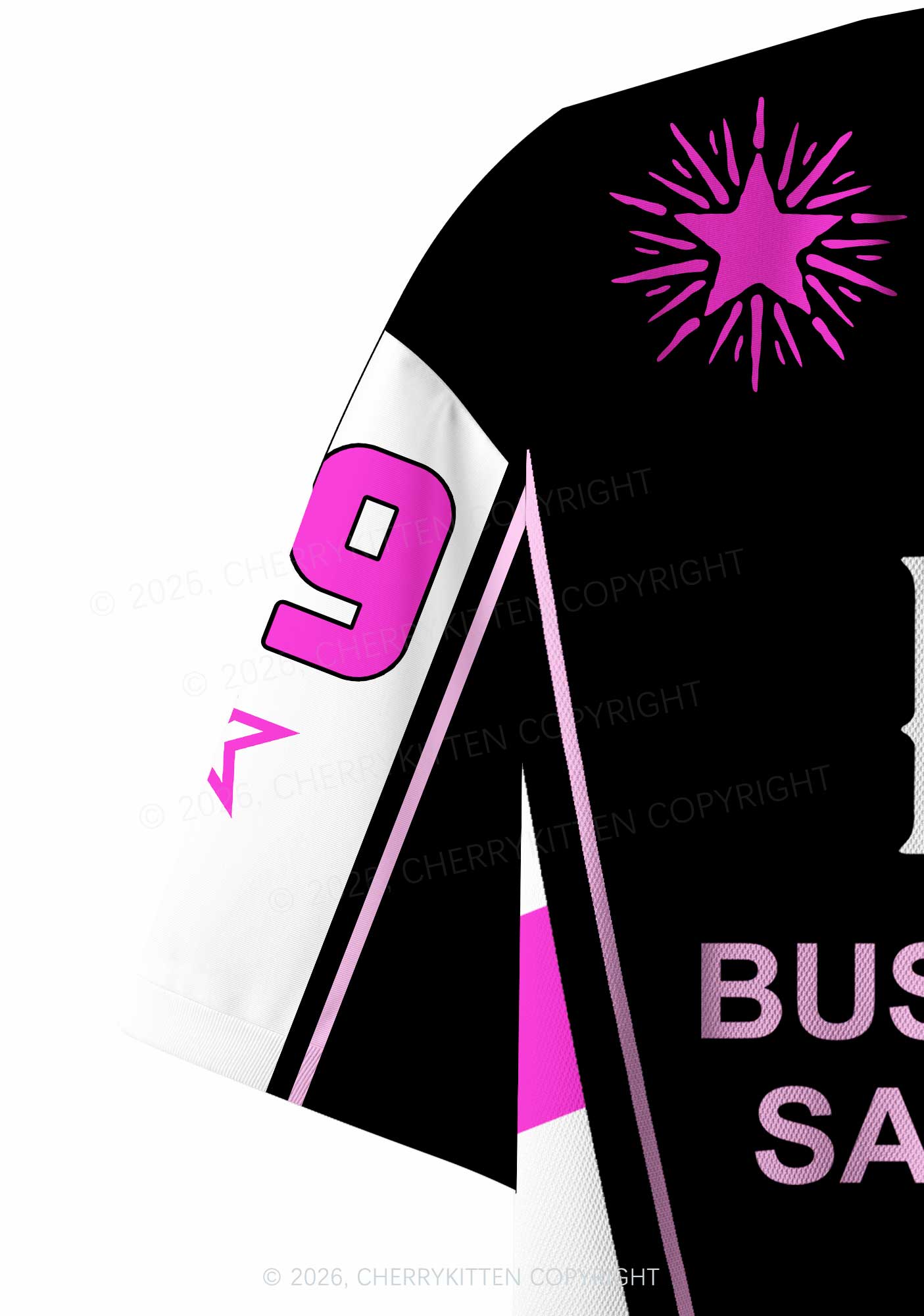Black BDSM Y2K Crop Sport Jersey Shirts Cherrykitten