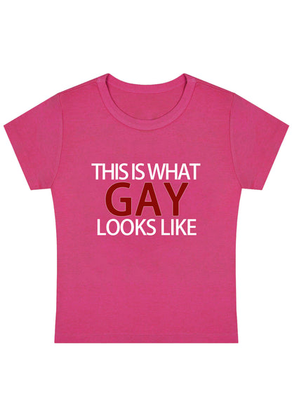 This Is What Gay Looks Like Y2K Baby Tee