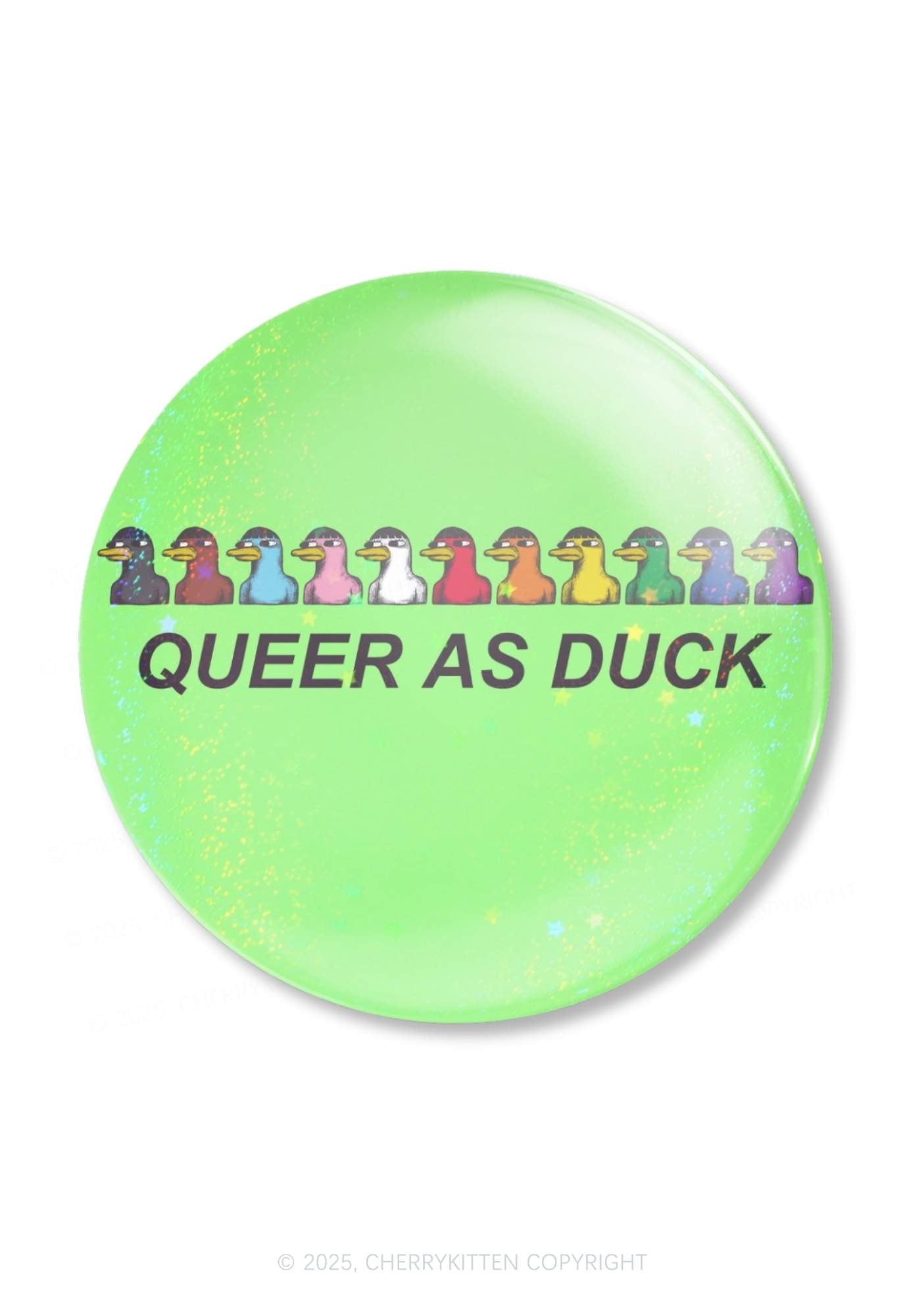 Queer As Duck Pride 1Pc Y2K Pin Badge Cherrykitten