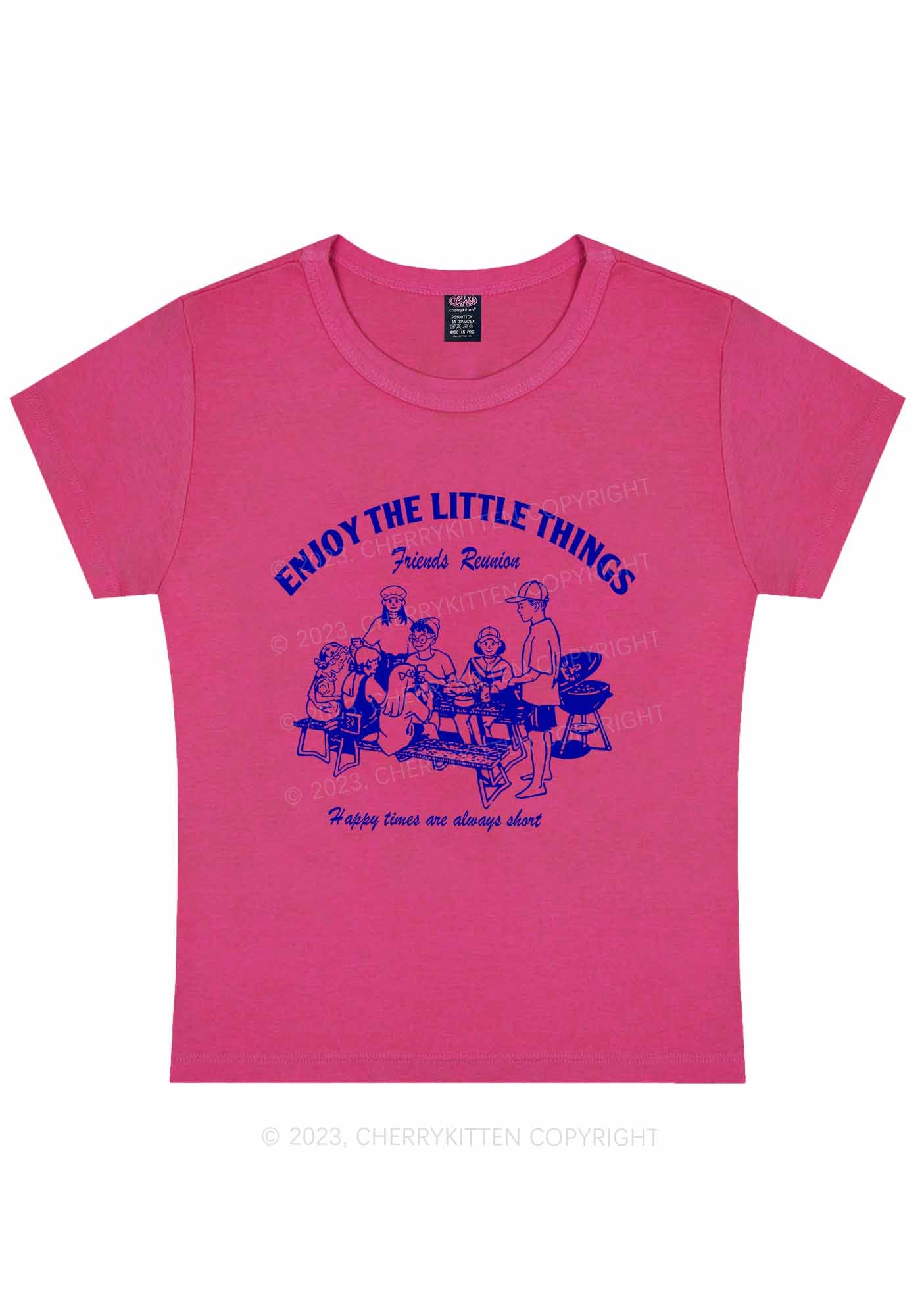 Curvy Enjoy The Little Things Y2K Baby Tee Cherrykitten