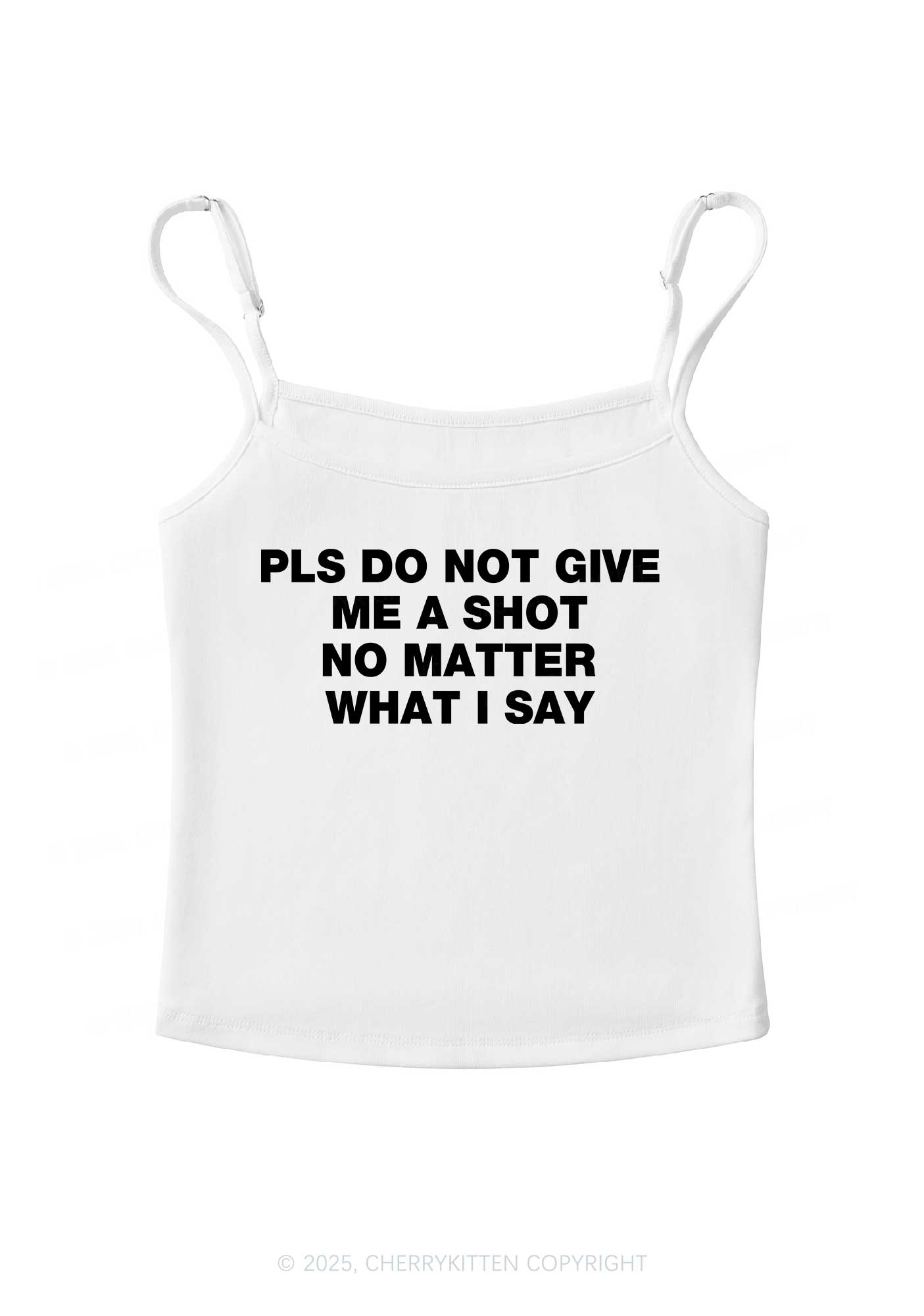 Not Give Shot Y2K Spaghetti Strap Cami Cherrykitten