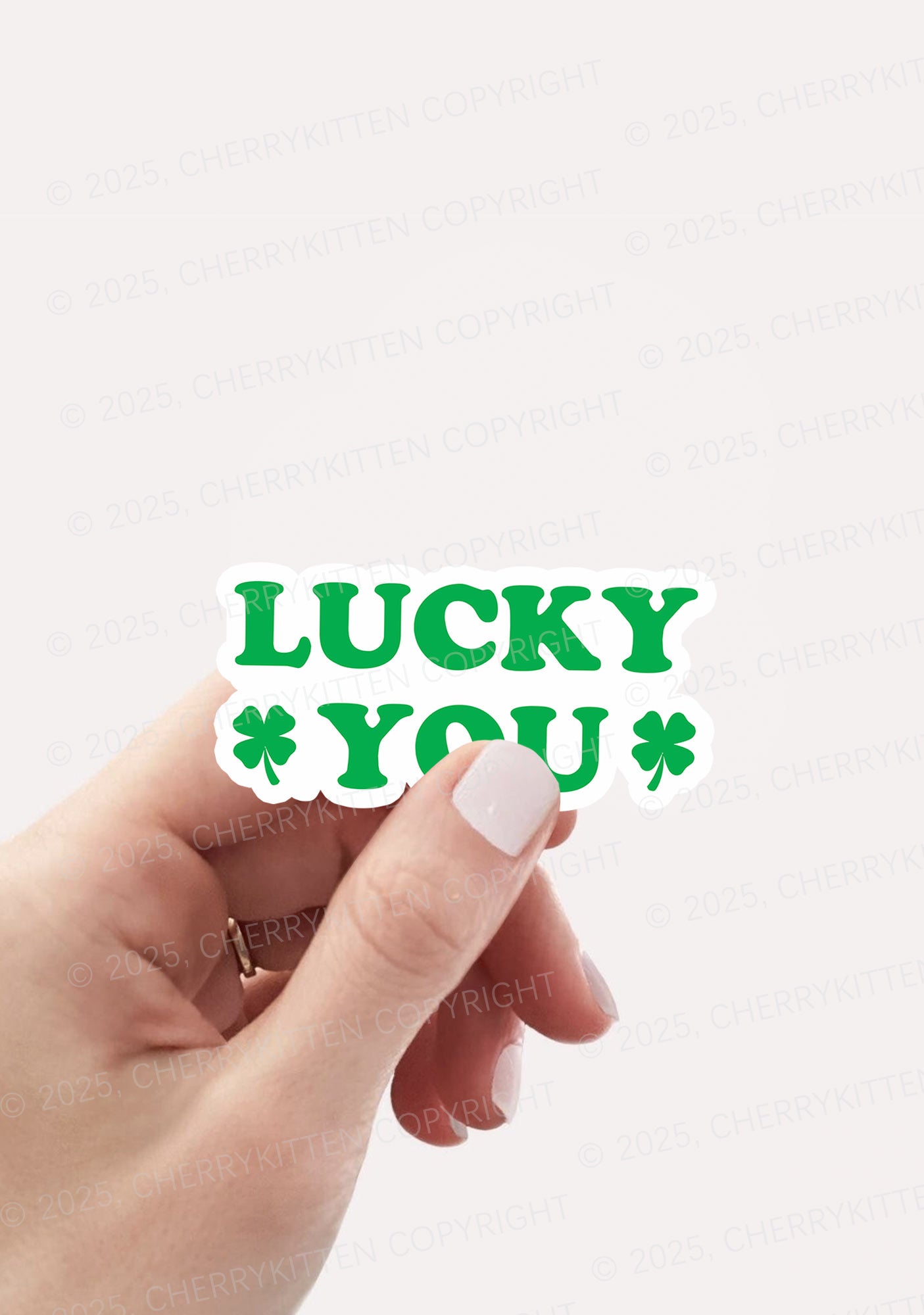 Lucky Green St Patricks 1Pc Y2K Sticker Cherrykitten