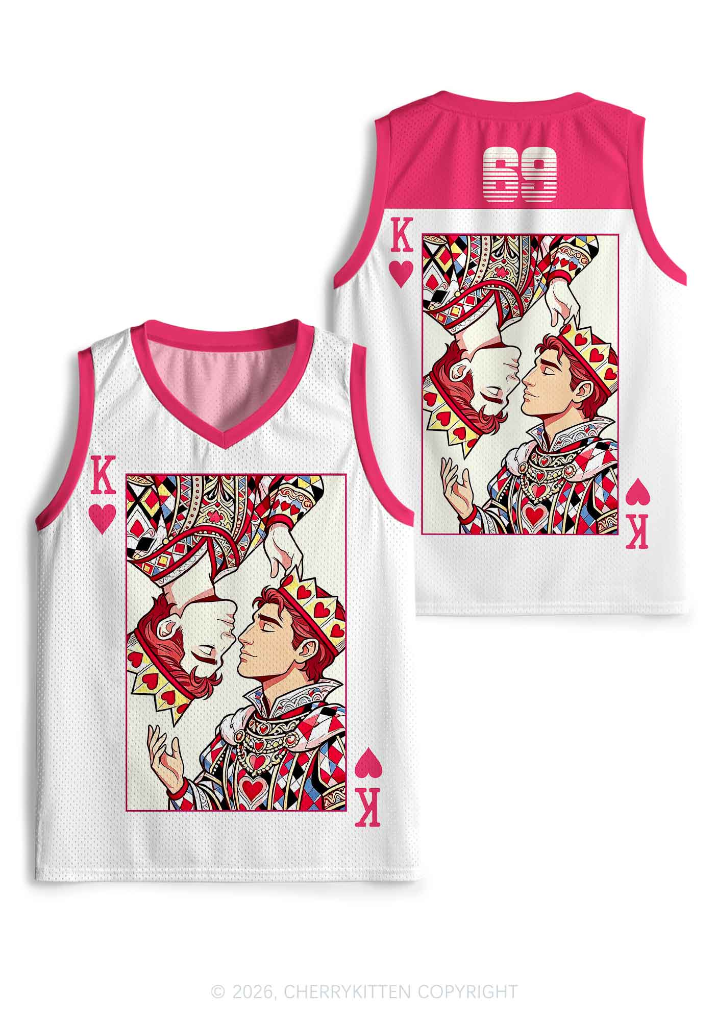 Red Heart King Pride Y2K Sport Jersey Tank Cherrykitten