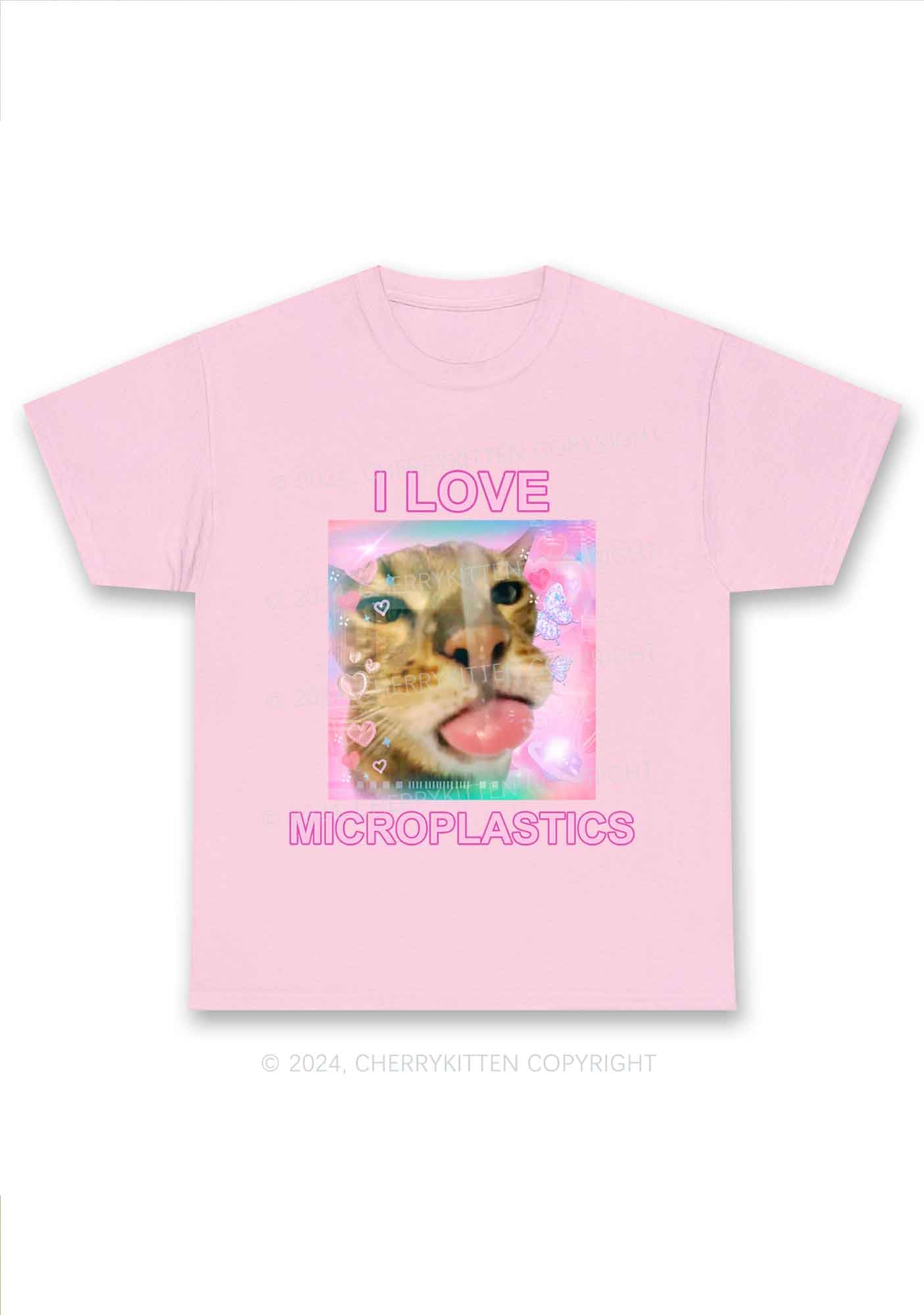 I Love Microplastics Y2K Chunky Shirt Cherrykitten