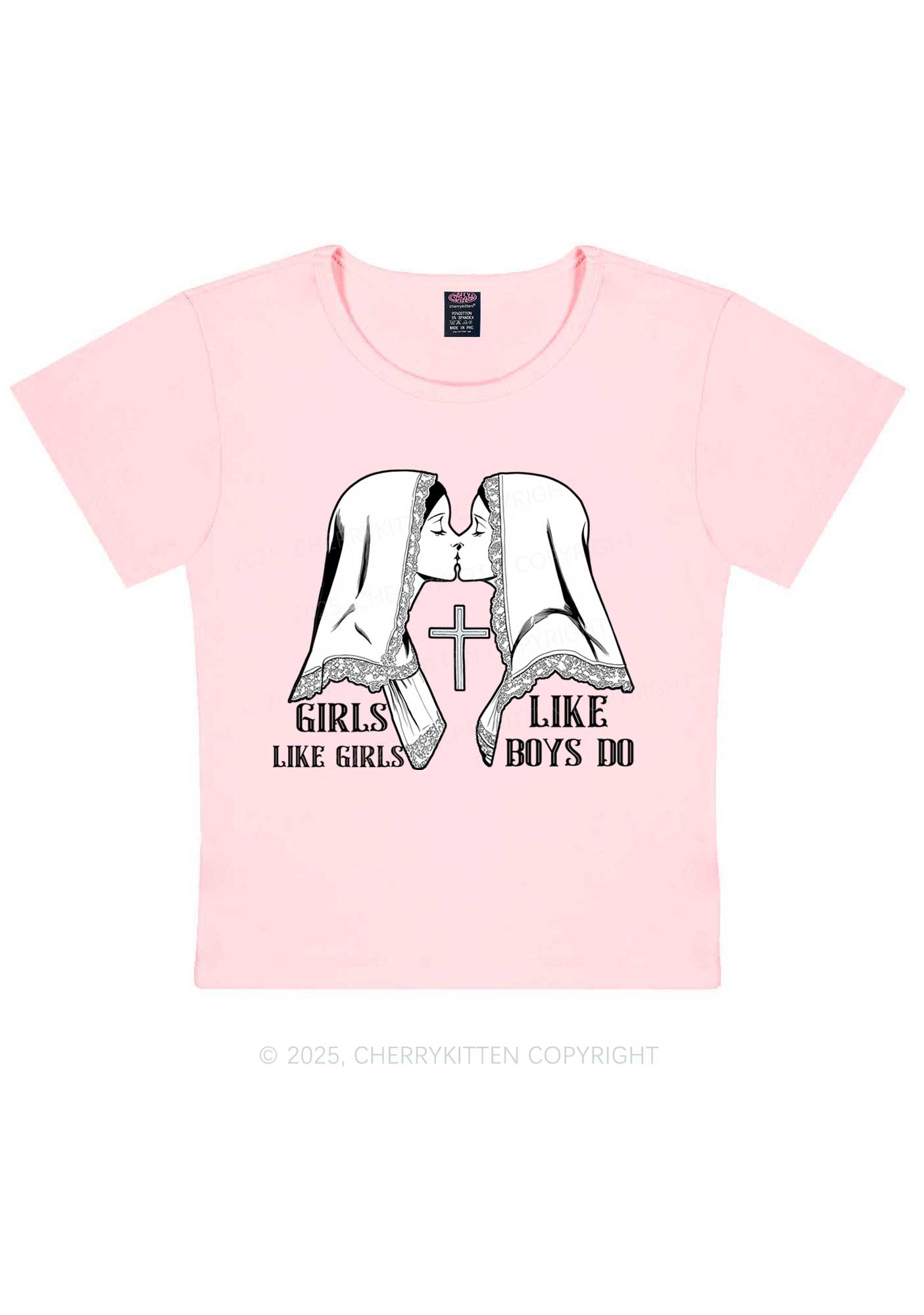 Girls Like Girls Pride Y2K Baby Tee Cherrykitten