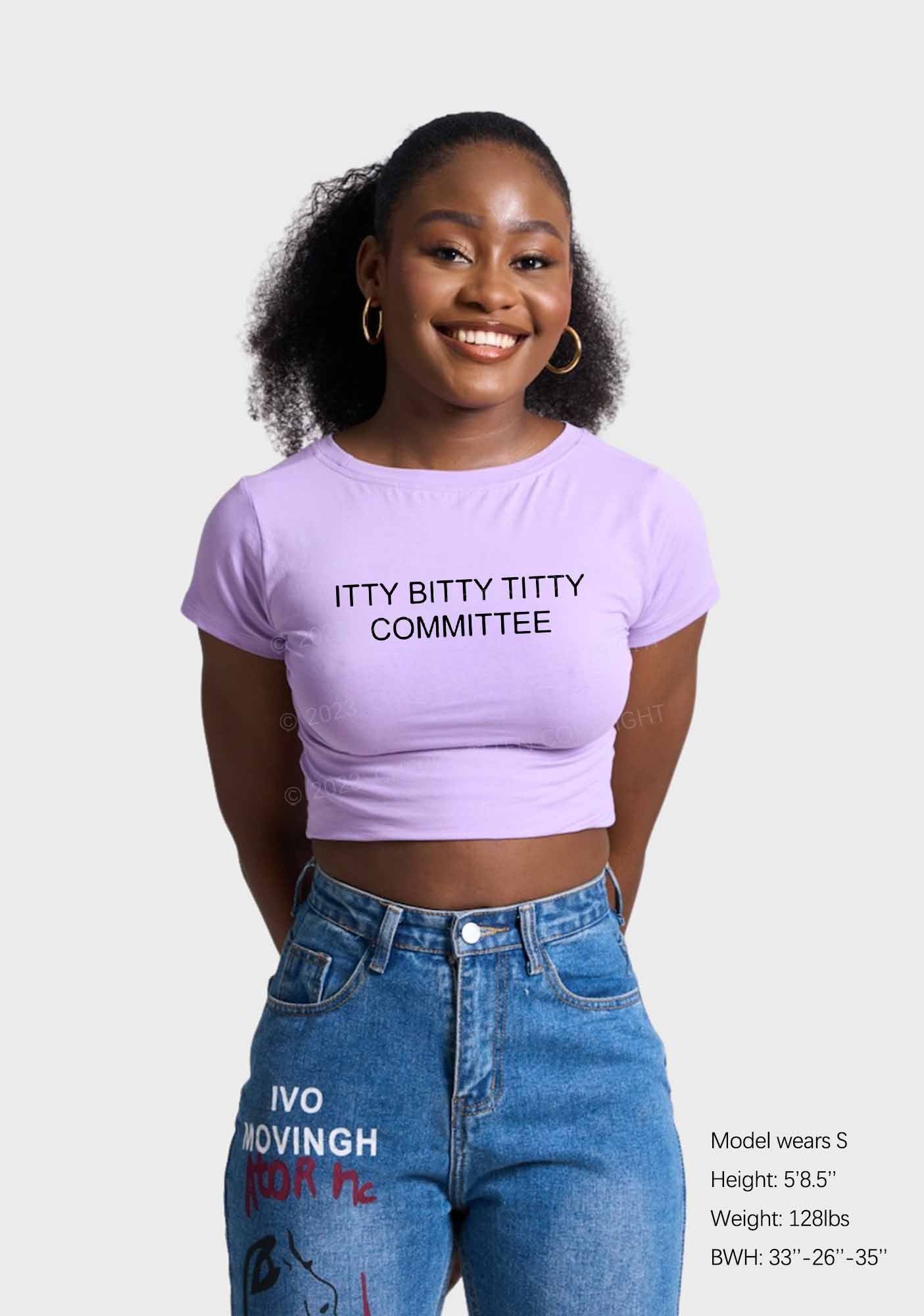 Itty Bitty Txtty Committee Y2K Baby Tee Cherrykitten