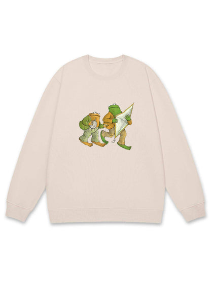 Frog Flying The Kite Y2K Sweatshirt