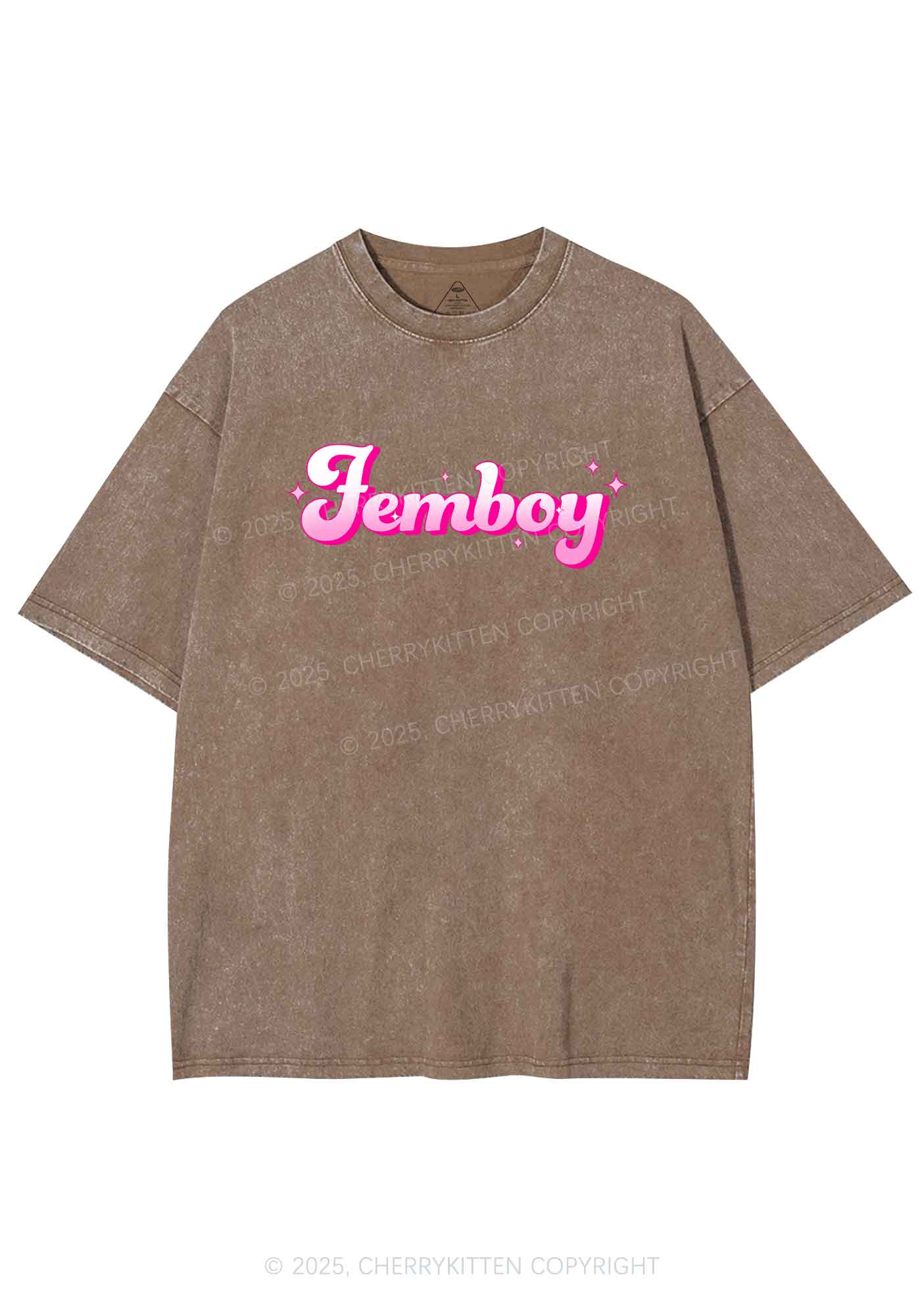 Femboy Pride Y2K Shirts Washed Tee Cherrykitten