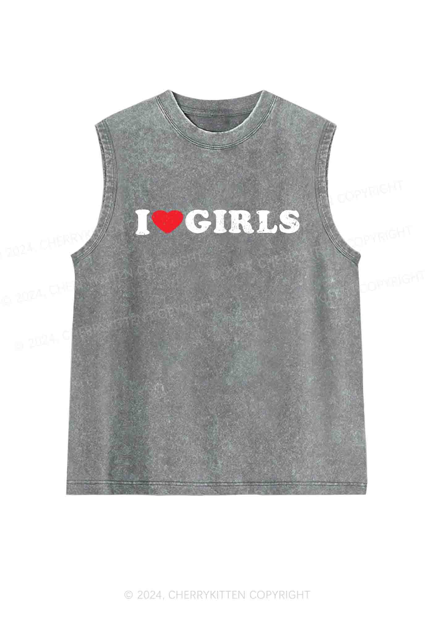 I Love Girls Y2K Washed Tank Cherrykitten