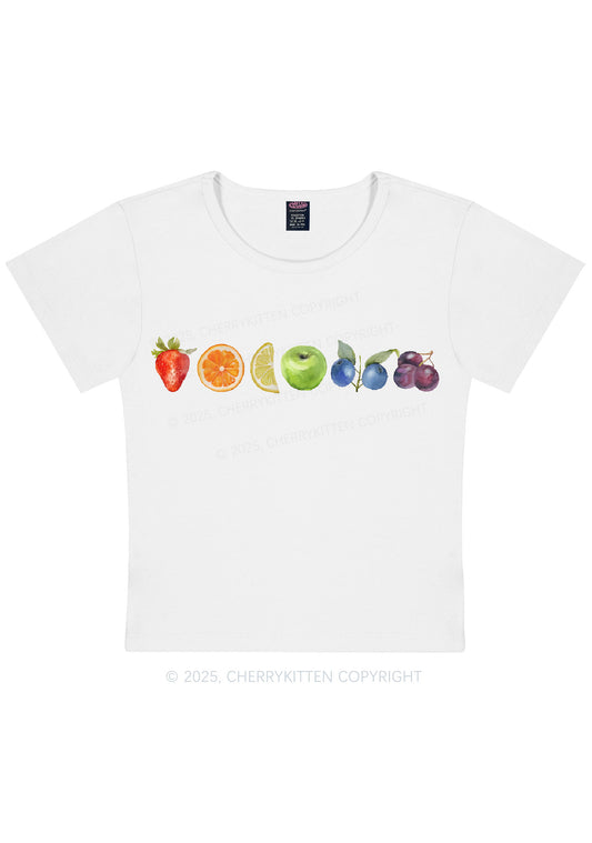 Six Fruity Y2K Baby Tee Cherrykitten