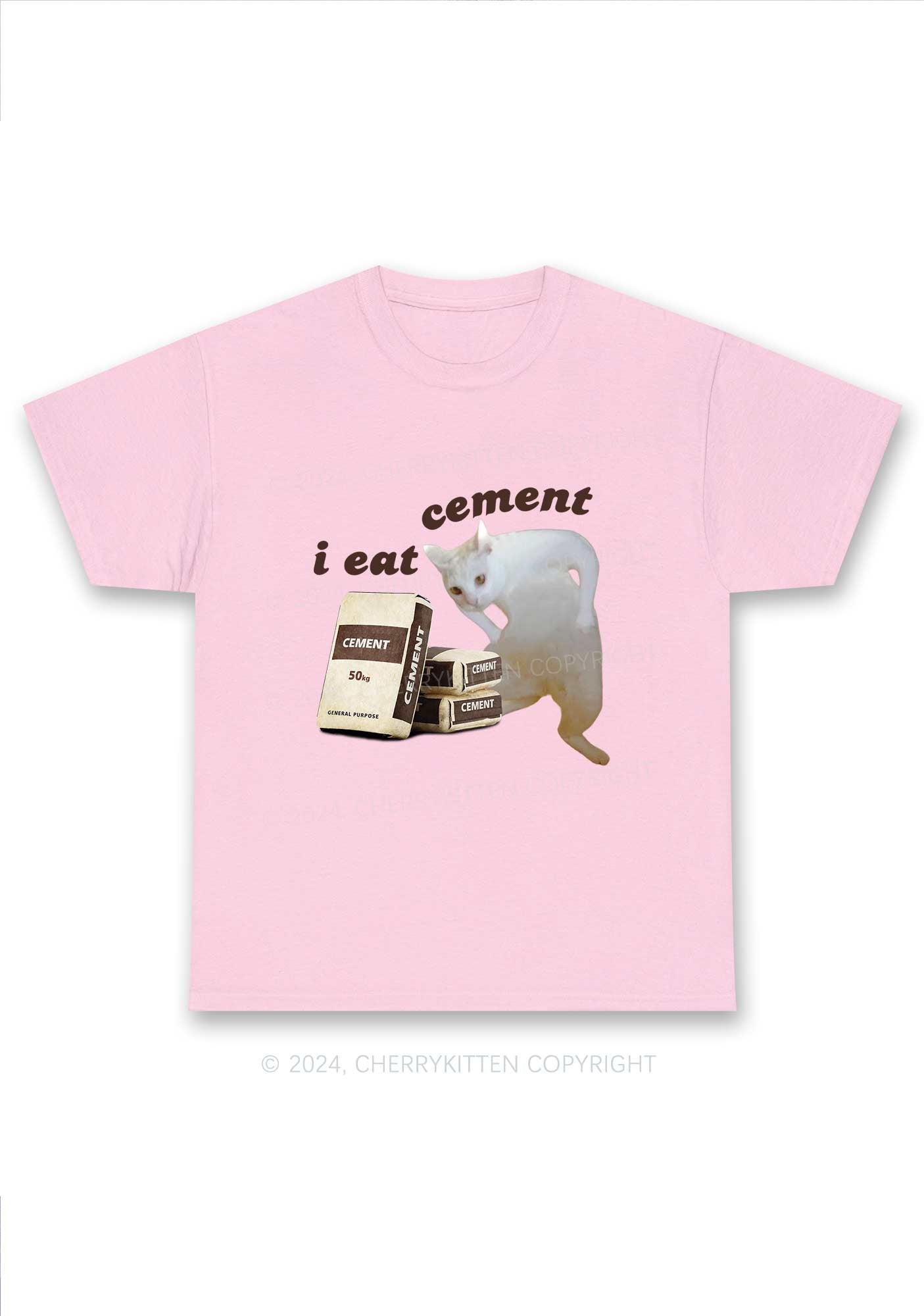 I Eat Cement Y2K Chunky Shirt Cherrykitten